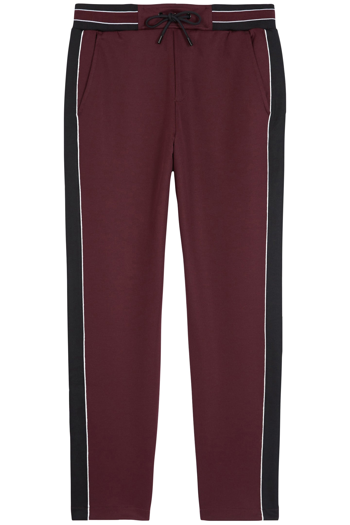 JOGGING JACKETS WITH CONTRASTING STRIPS BURGUNDY 4