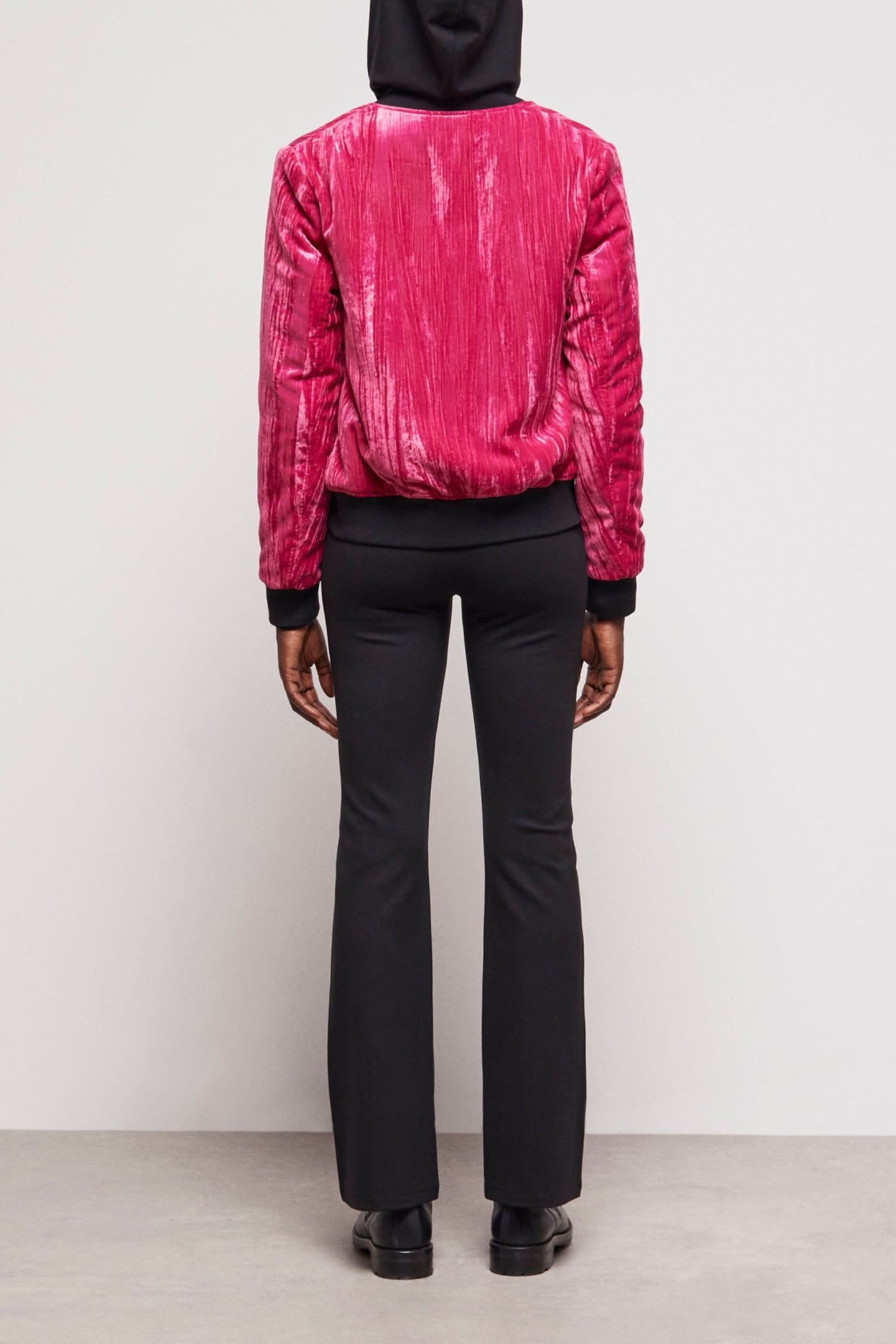 CRINKLE VELVET JACKET PINK 3