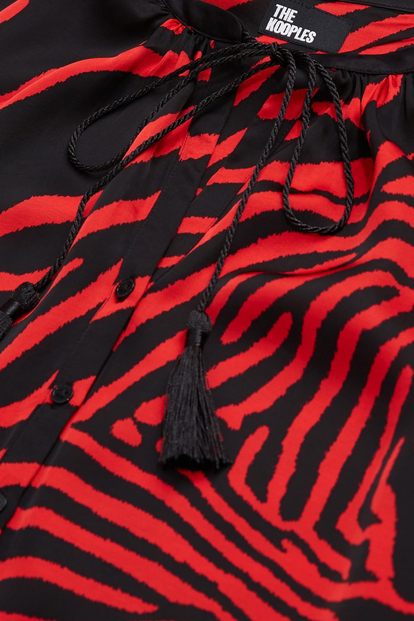 BLOUSE AMPLE ZEBRA PRINT BLACK-RED 2