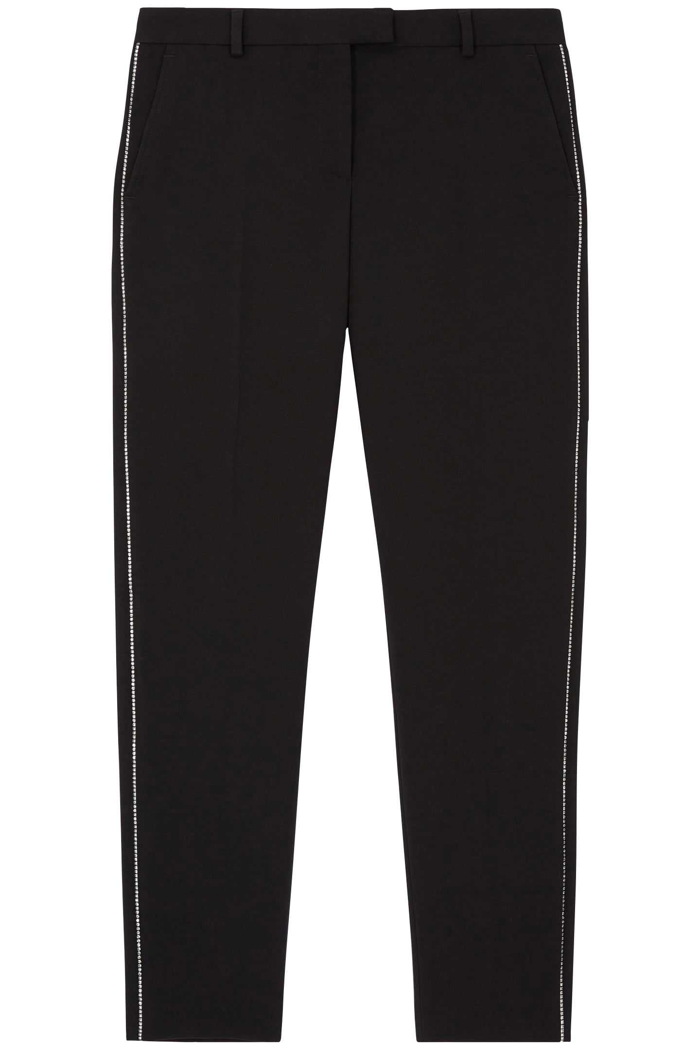 PANTALON COSTUME CREPE DETAIL STRASS BLACK 1