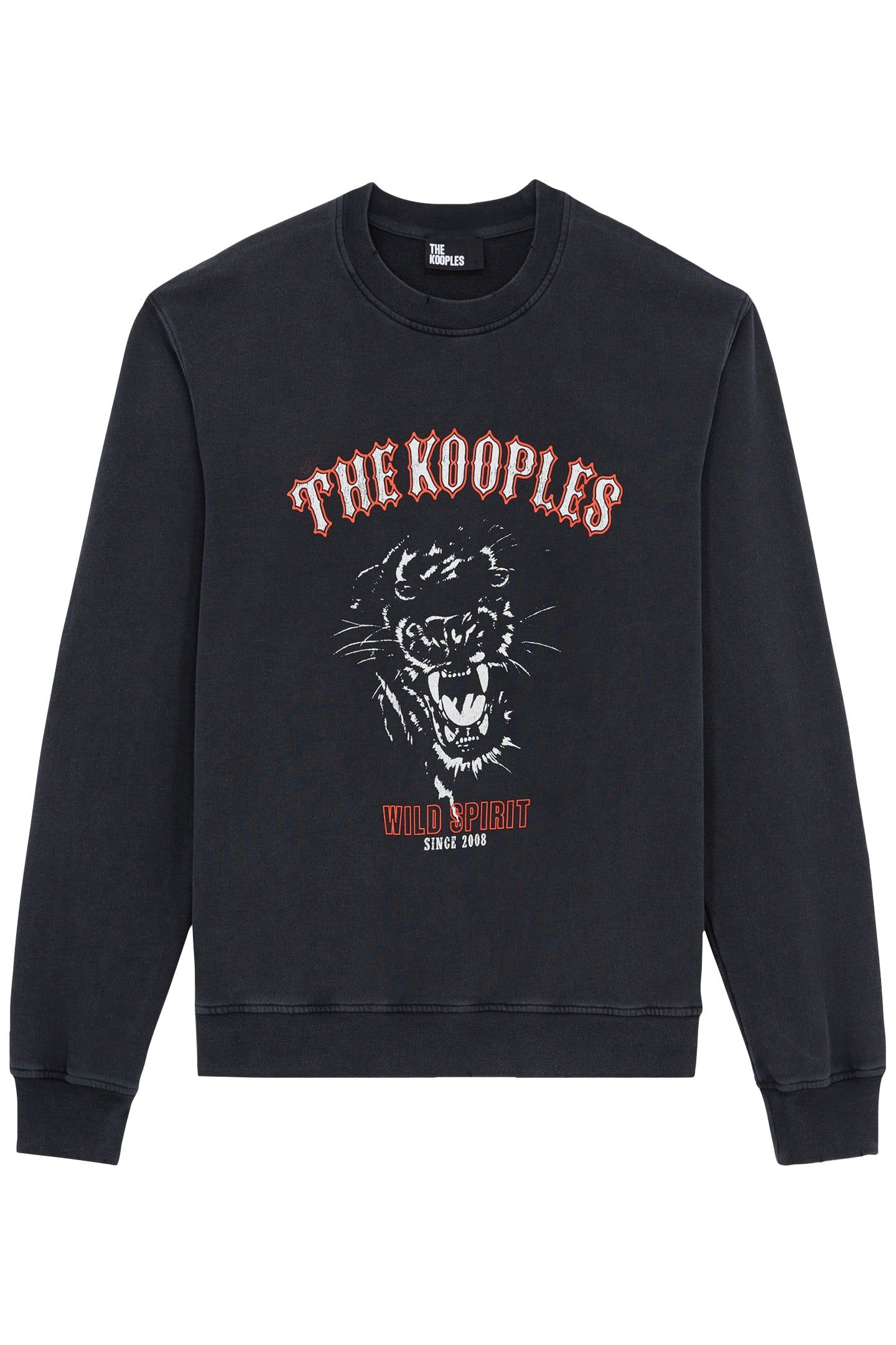SWEAT WILD SPIRIT PANTHERE BLACK WASHED 4