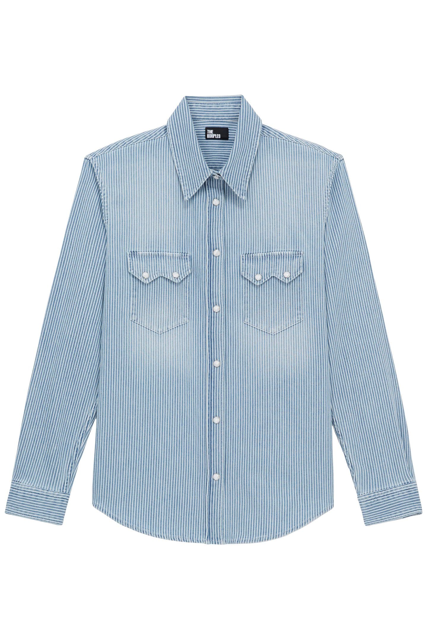 SHIRT IN BLUE AND WHITE STRIPED DENIM 1