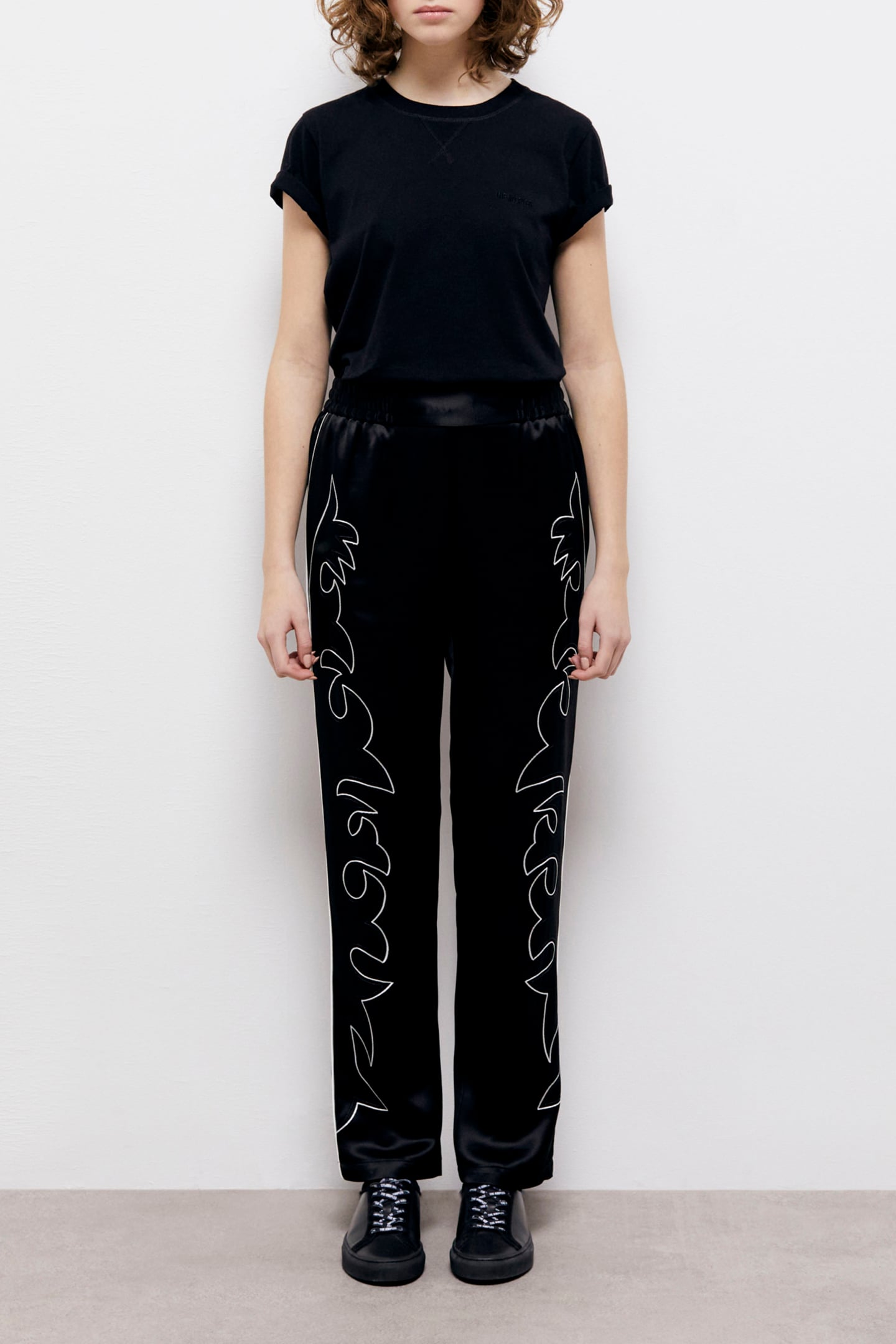 PANTS WITH ELASTICATED WAIST BLACK 1