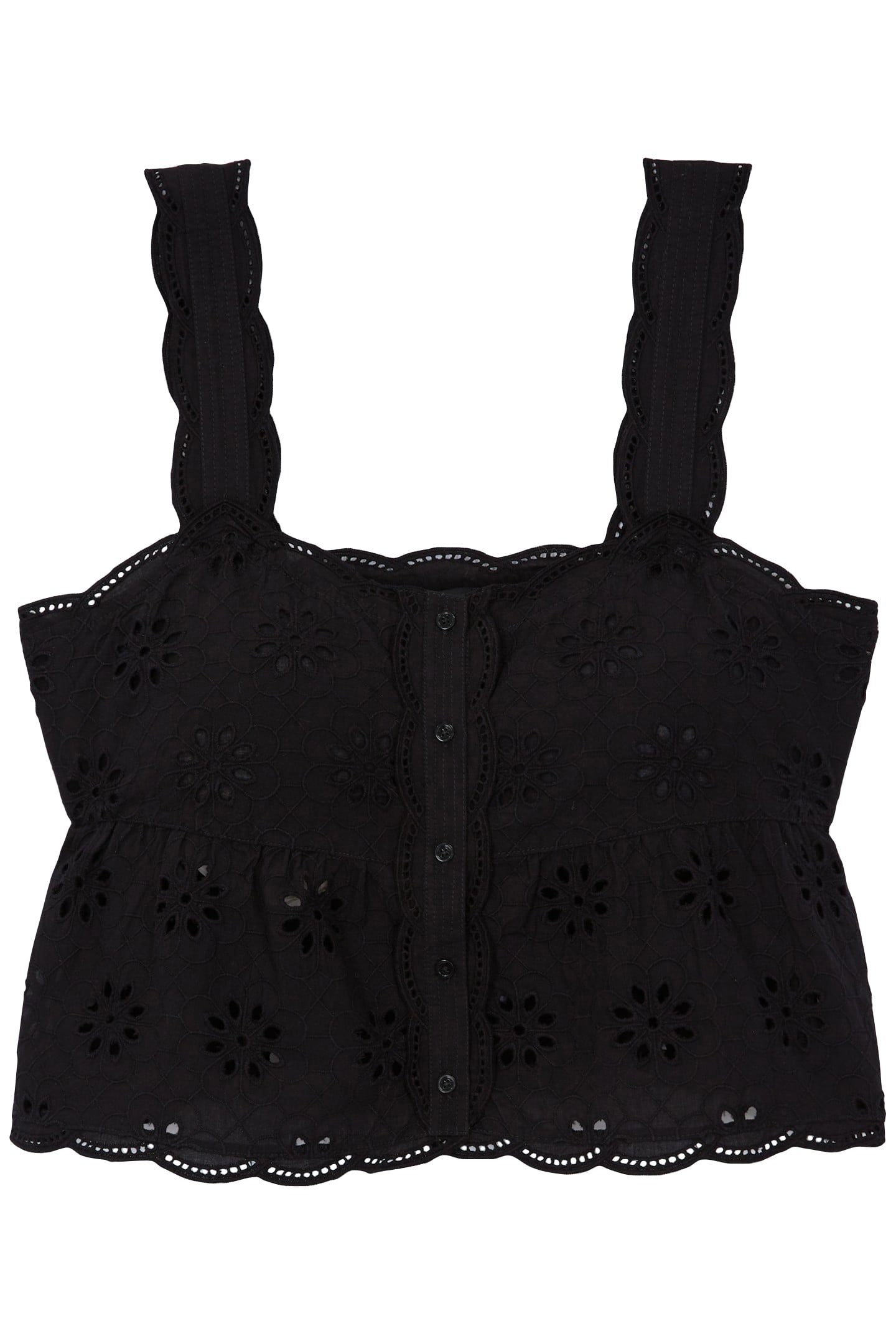 SLEEVELESS TOP WITH BUTTONS IN FRONT BLACK 4