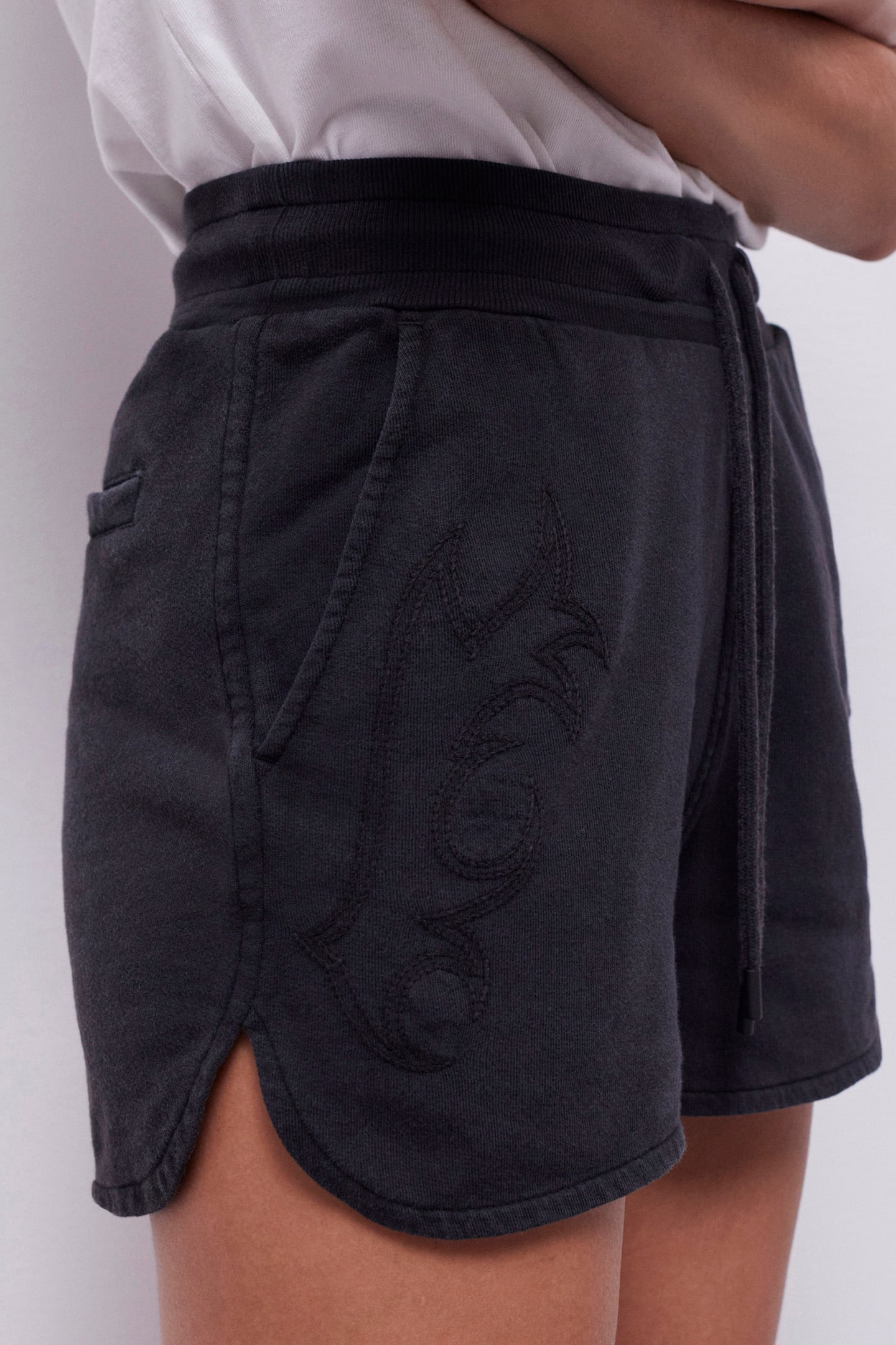 SHORT WESTERN BLACK WASHED 6