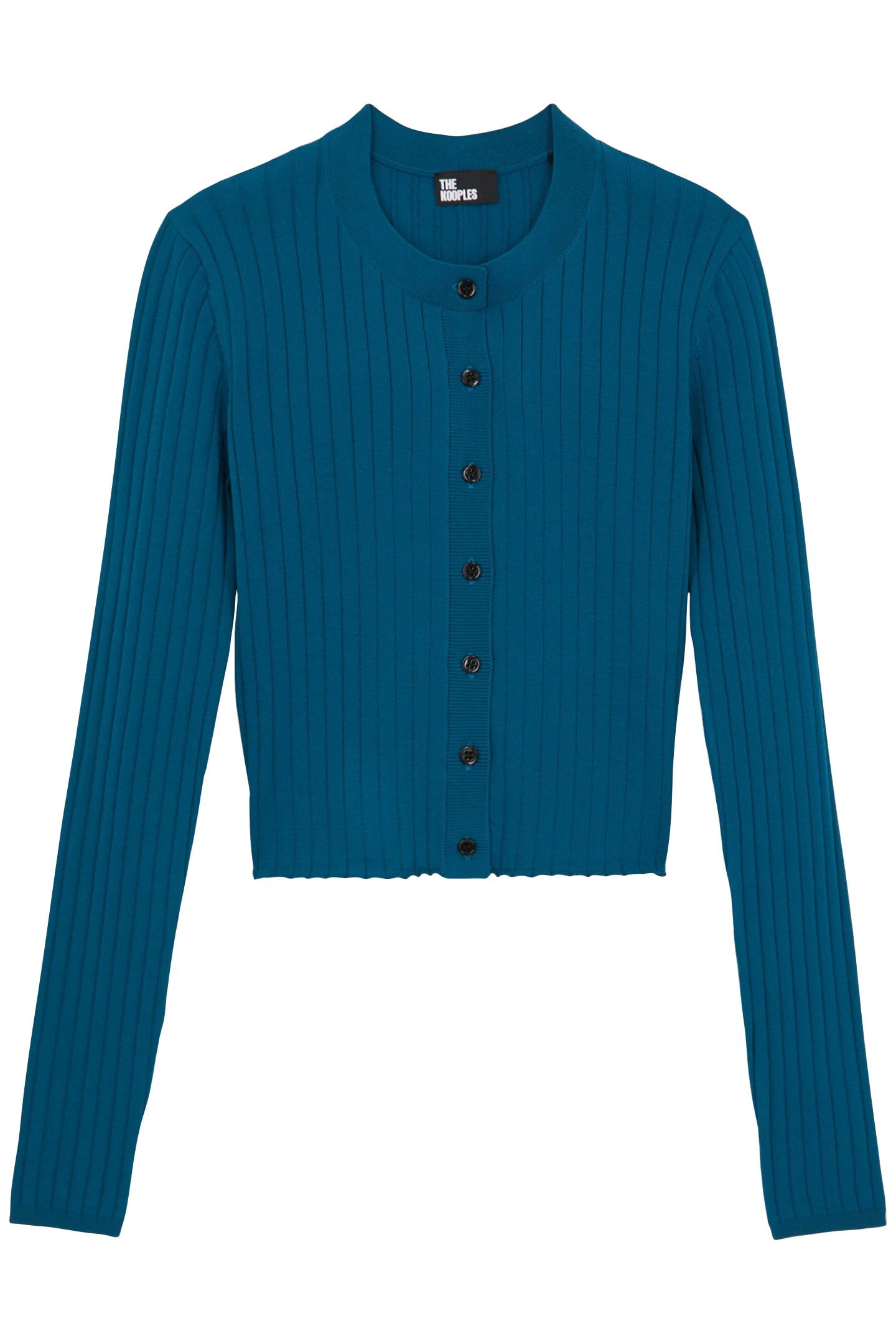 CROPPED CARDIGAN EN COTES MEDIUM BLUE 4