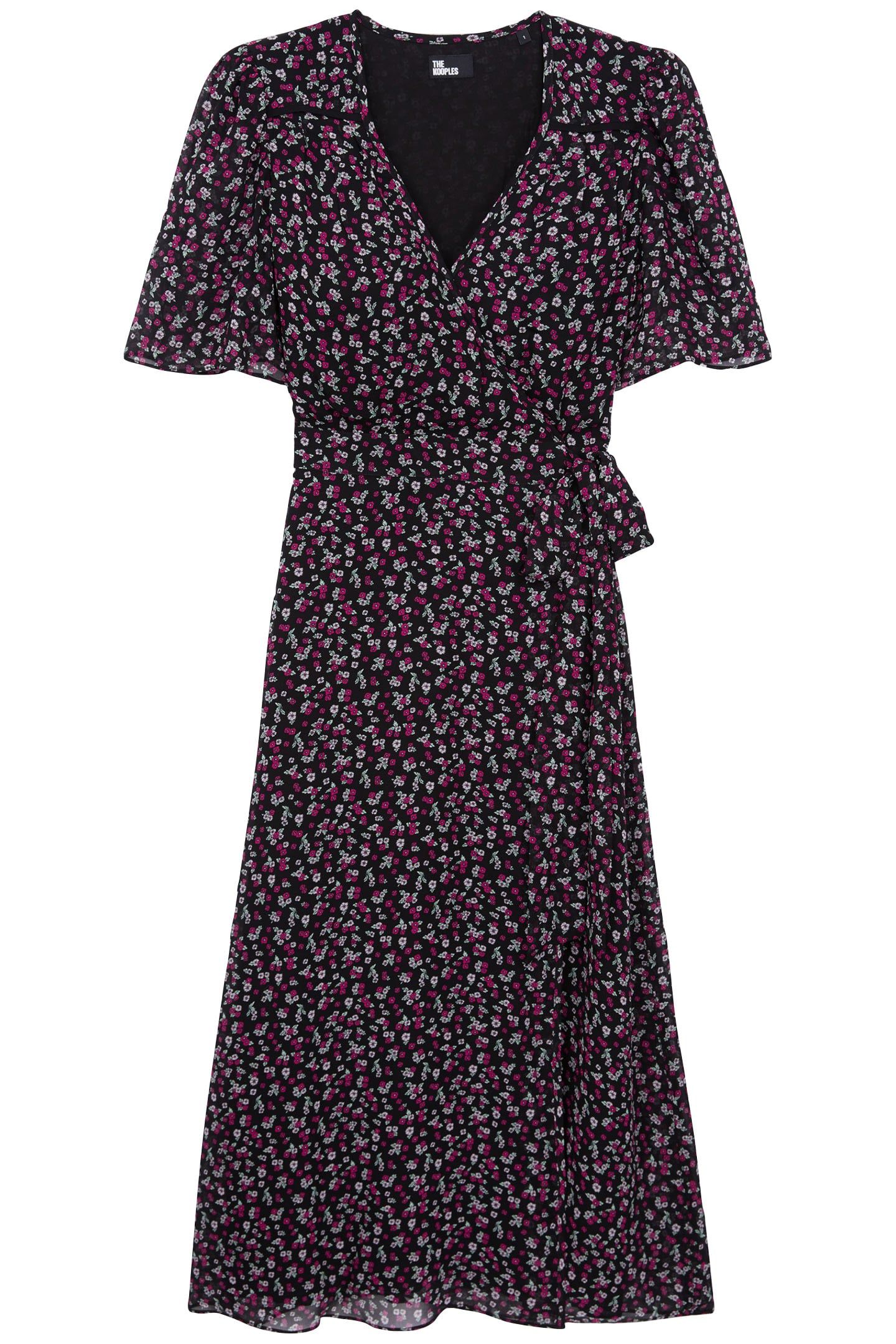 LONG DRESS WITH SHORT SLEEVES BLACK/PINK 3