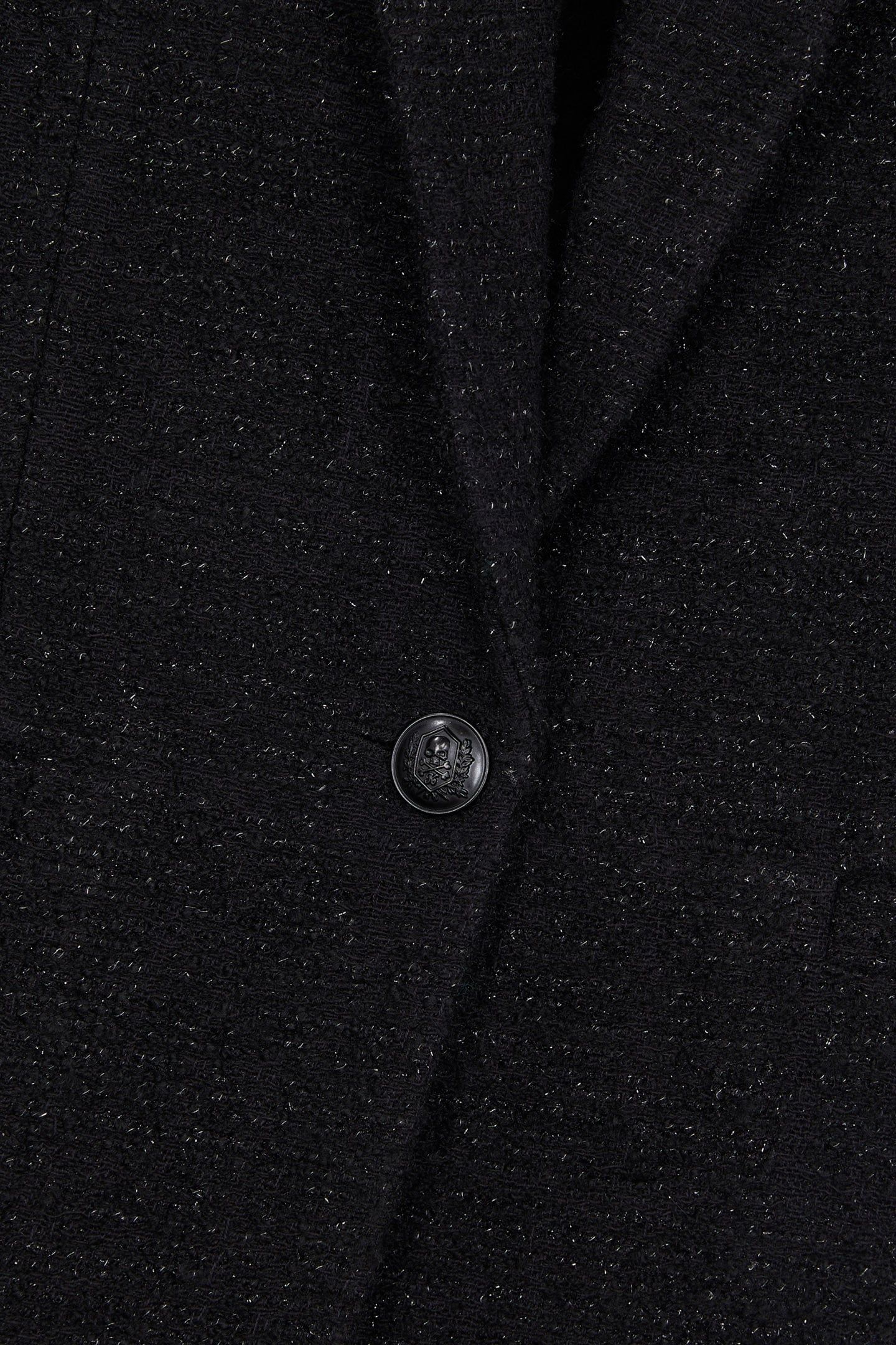 LARGE TWEED BRILLANT VESTE BLACK 5