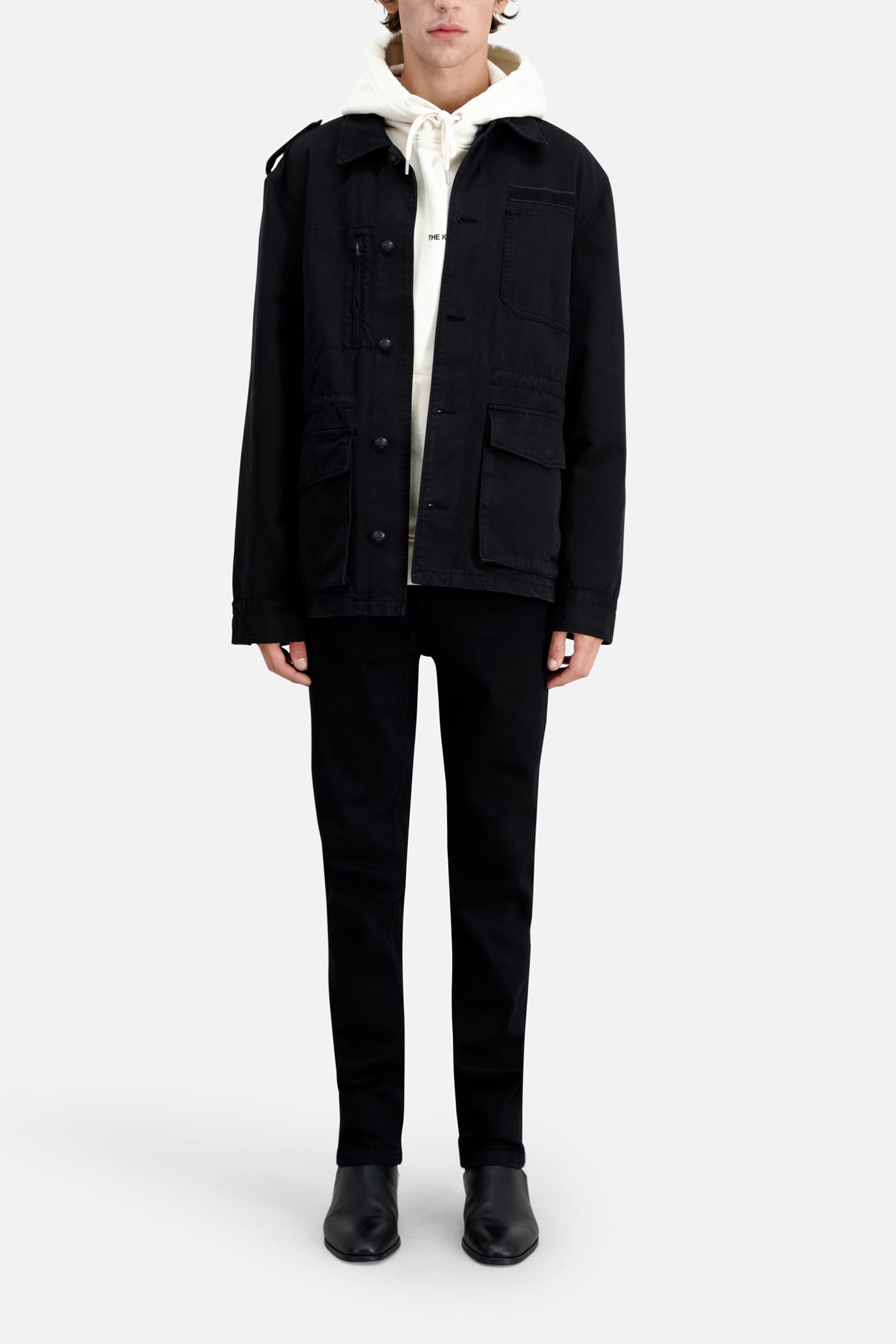 BLACK COTTON JACKET BLACK 2