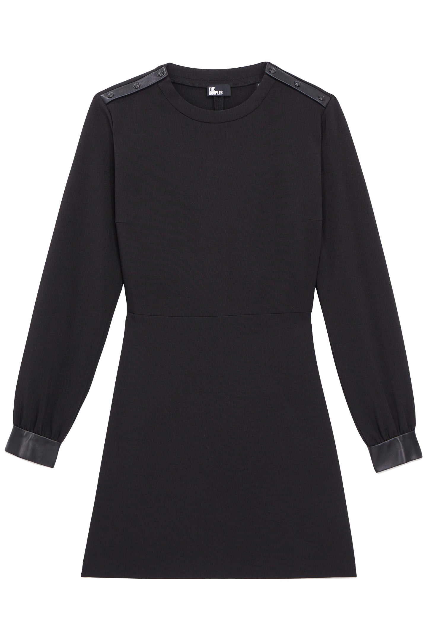 SHORT DRESS ML SHOULDER SNAPS BLACK 4