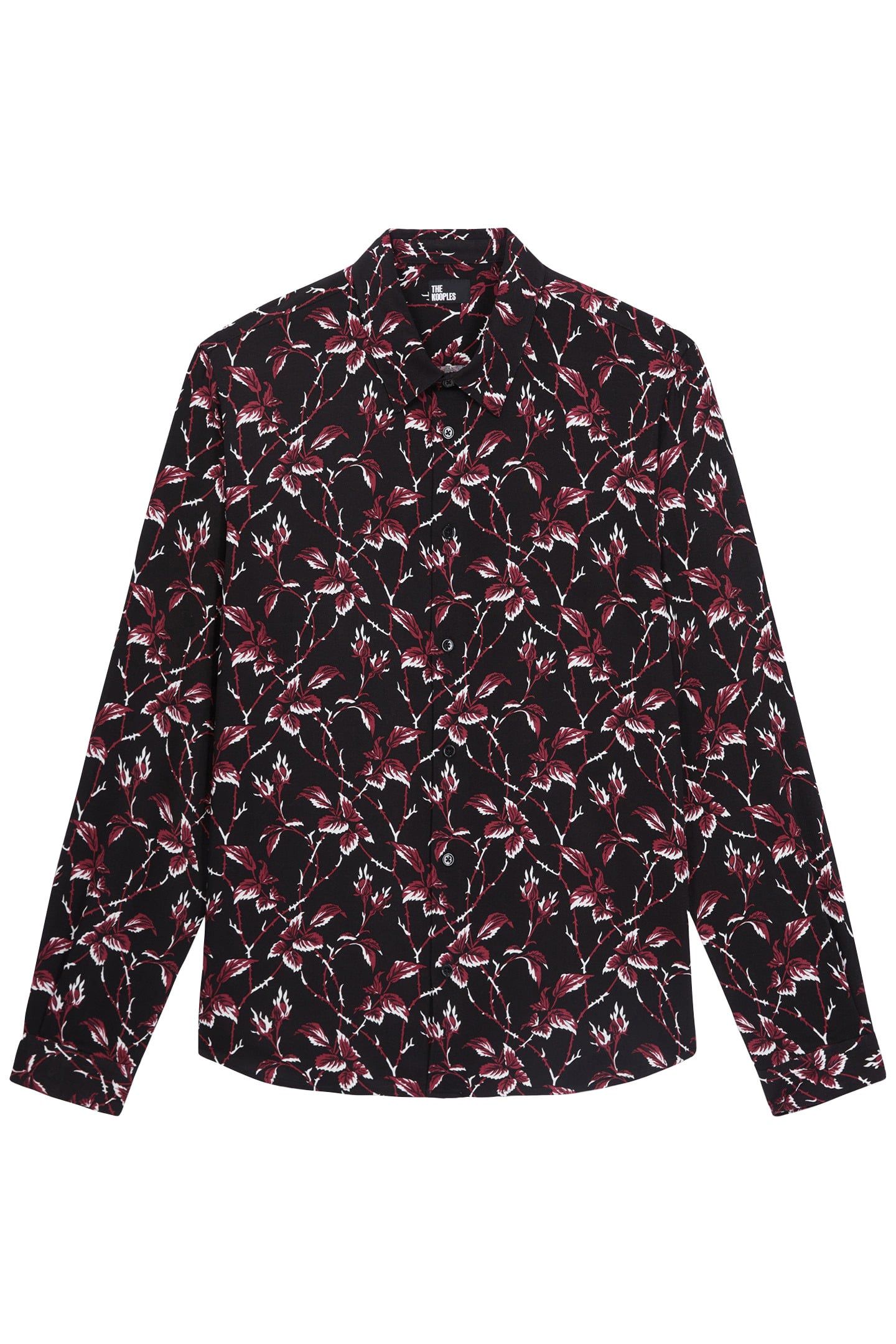 LONG SLEEVE SHIRT BLACK-BURGUNDY 4