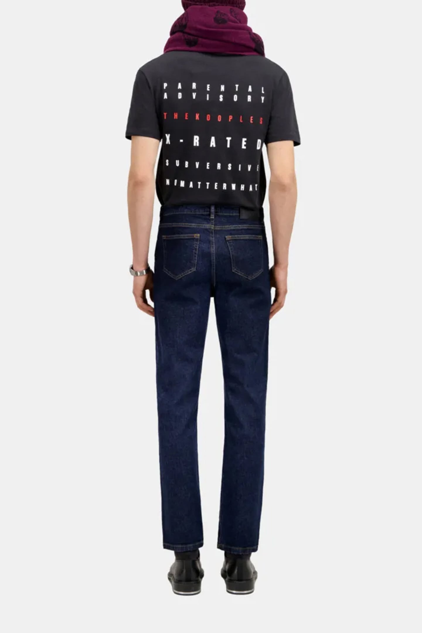 RAW MEN'S JEANS WITH TICKET POCKET IN LEATHER BLUE BRUT 2