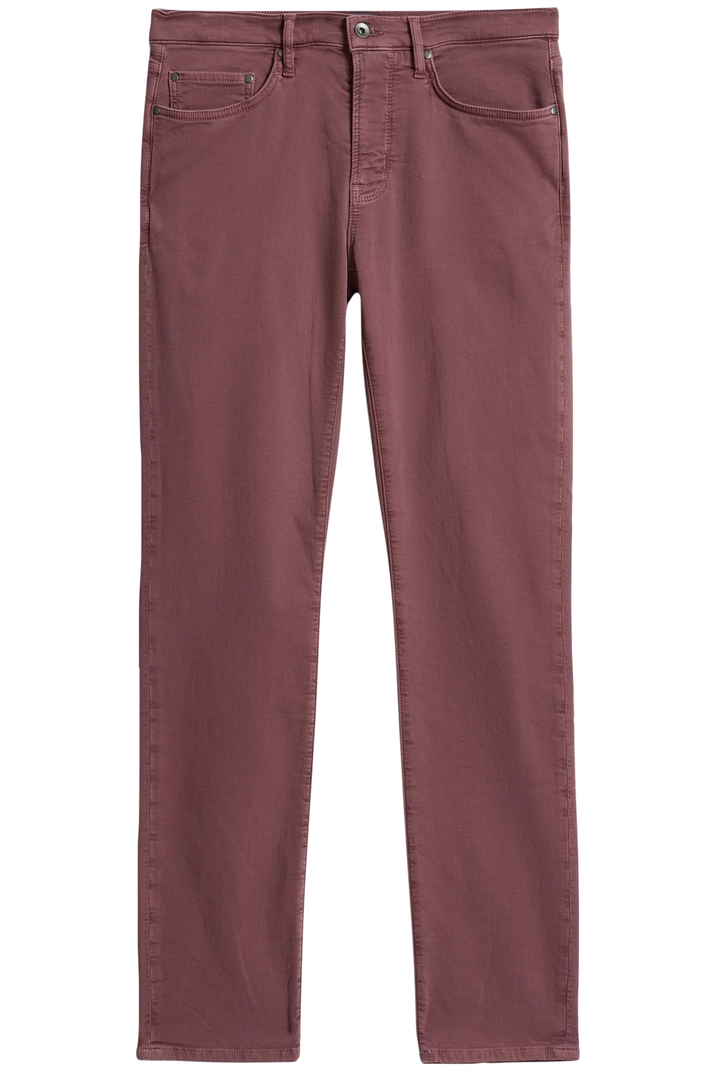 SLIM FIT WINTER GARMENT DYED DENIM OXBLOOD 2