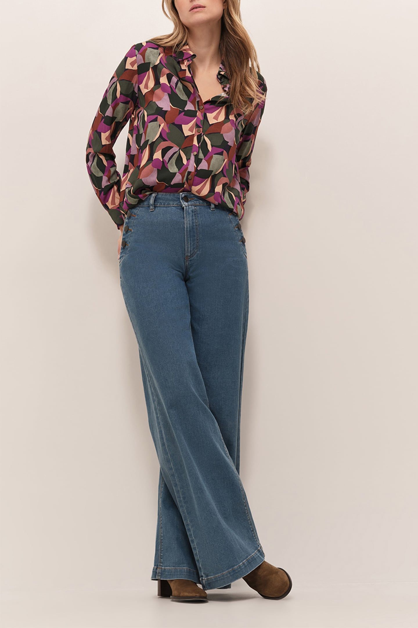 CLARA - SYCAMORE SHIRT WITH ARTY PRINT COLOR 1