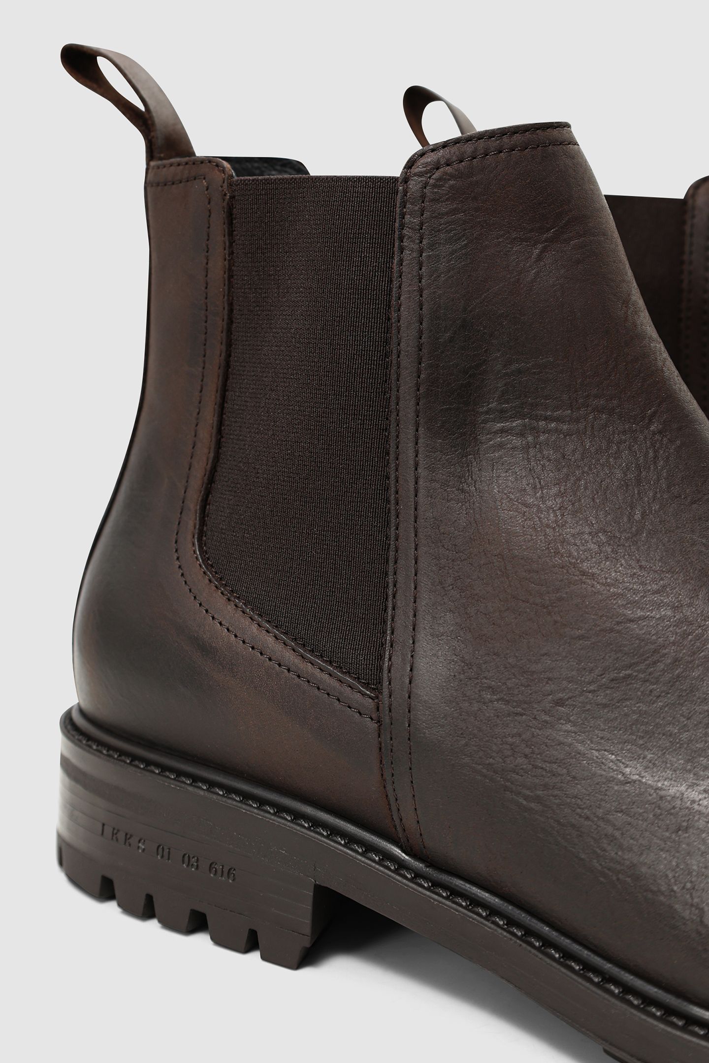 CHELSEA BOOTS BROWN NOTCHED NUBUCK LEATHER HOMME 5