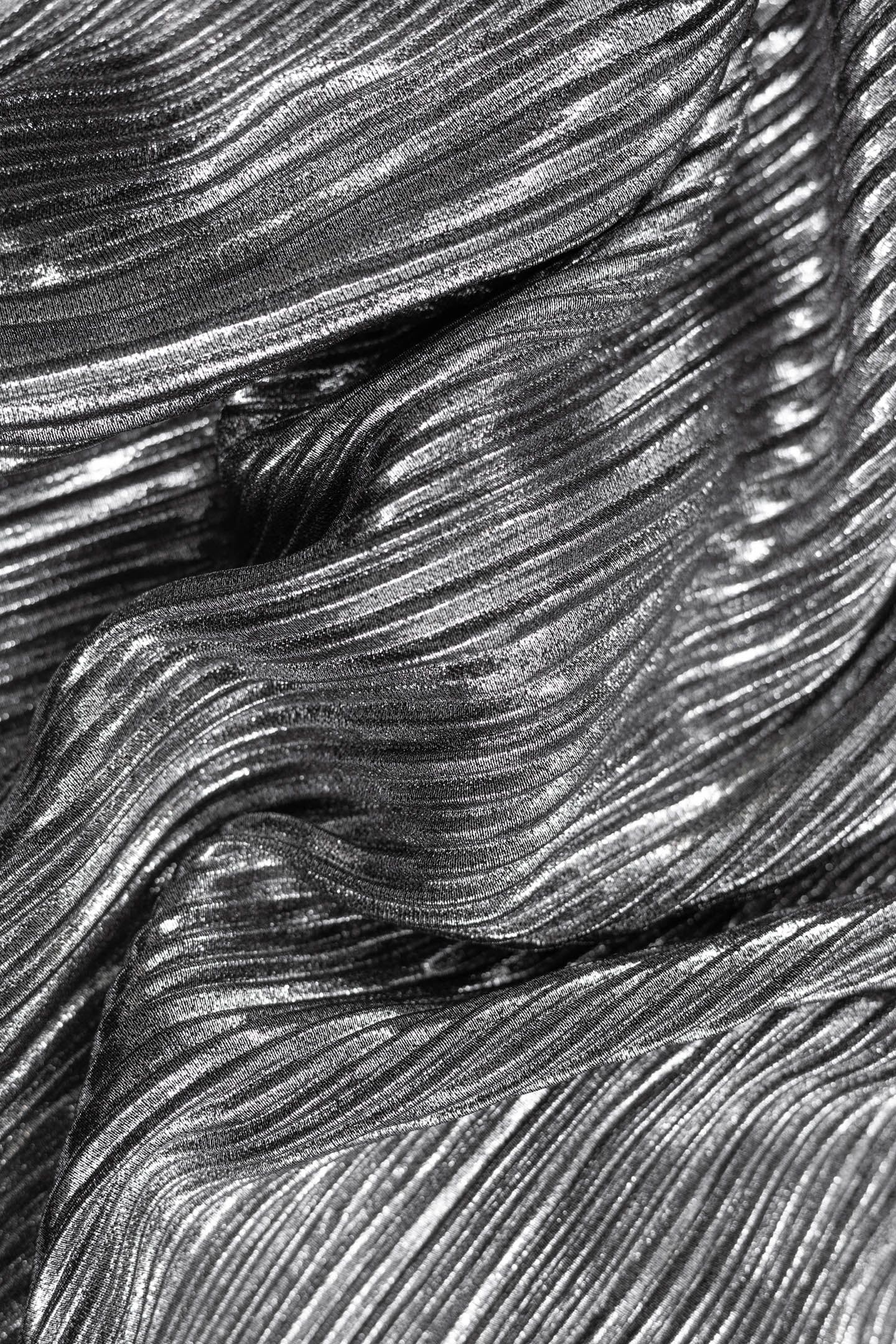 BLACK METALLIC PLEATED DRESS 7