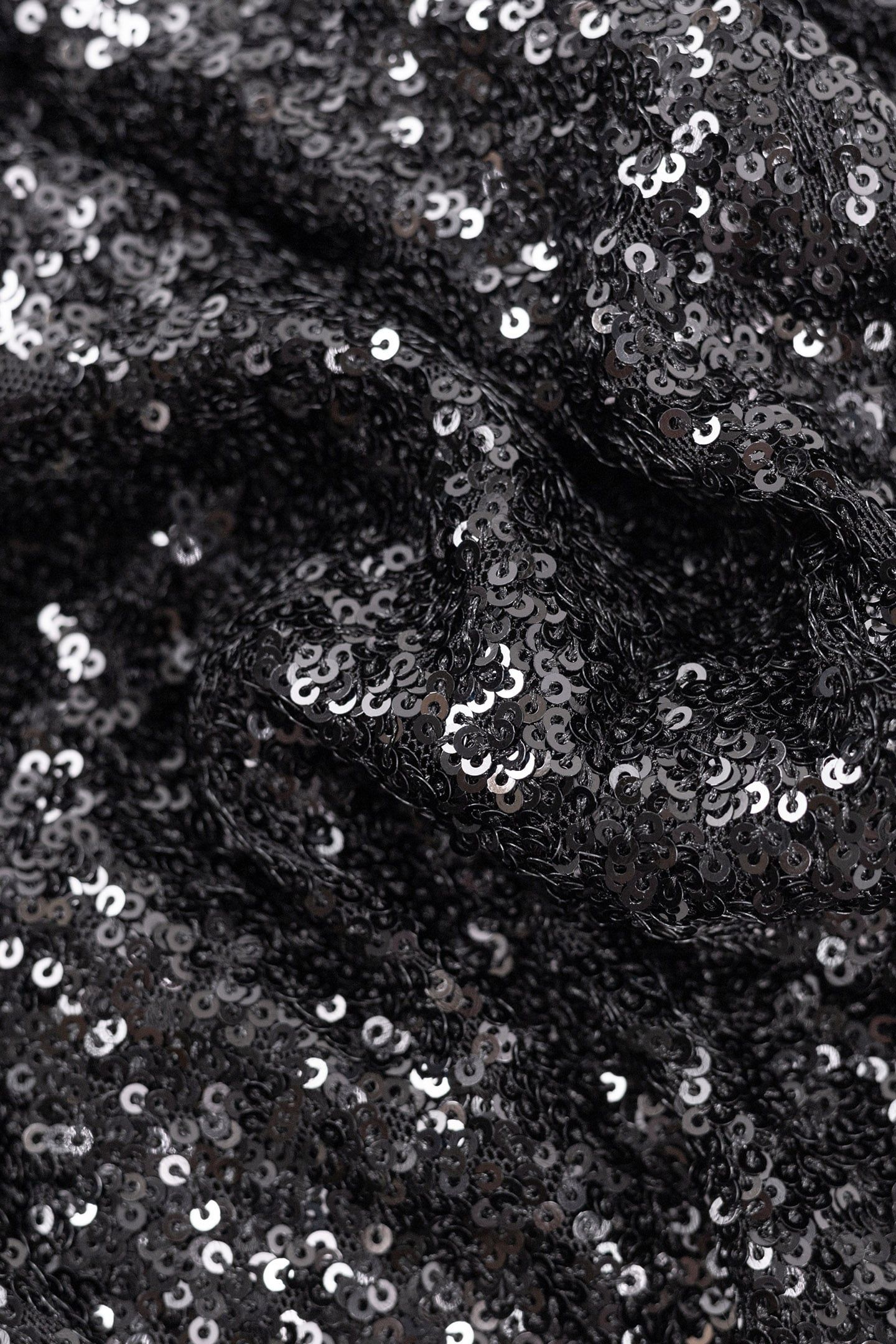 BLACK SEQUIN-EMBROIDERED WRAP DRESS 7