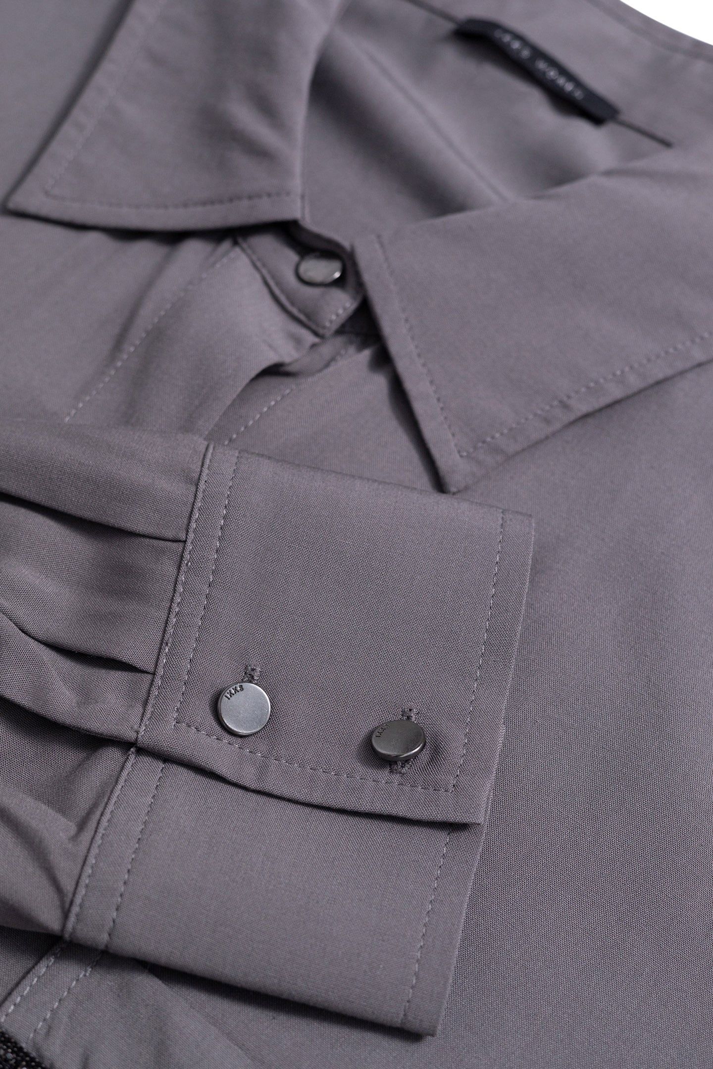 MEDIUM GRAY OVERSIZED SHIRT WITH JEWEL DETAIL 4