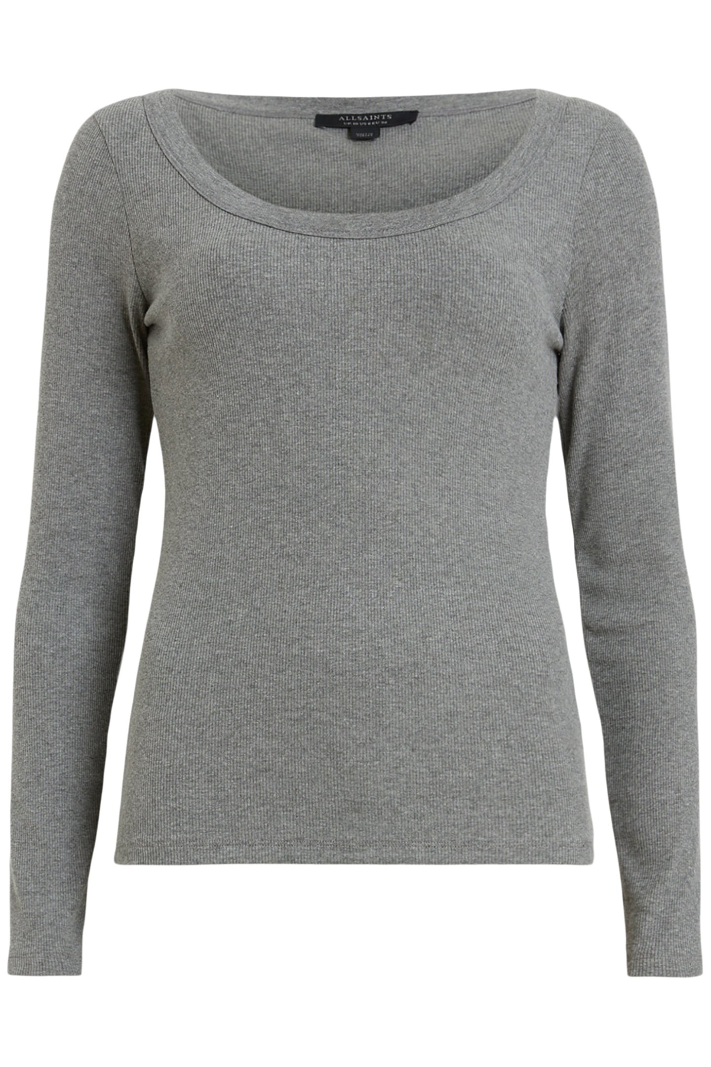 RINA LS SCOOP NECK CHARCOAL MARL 4