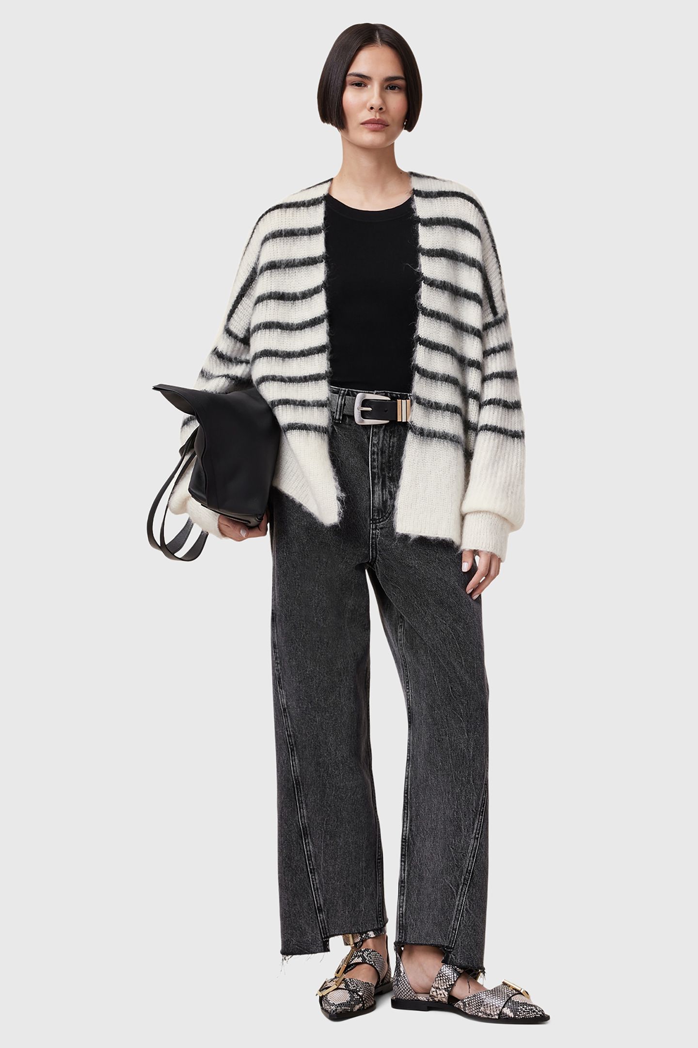 RIGA CARDIGAN CHALK WHITE/BLACK 5
