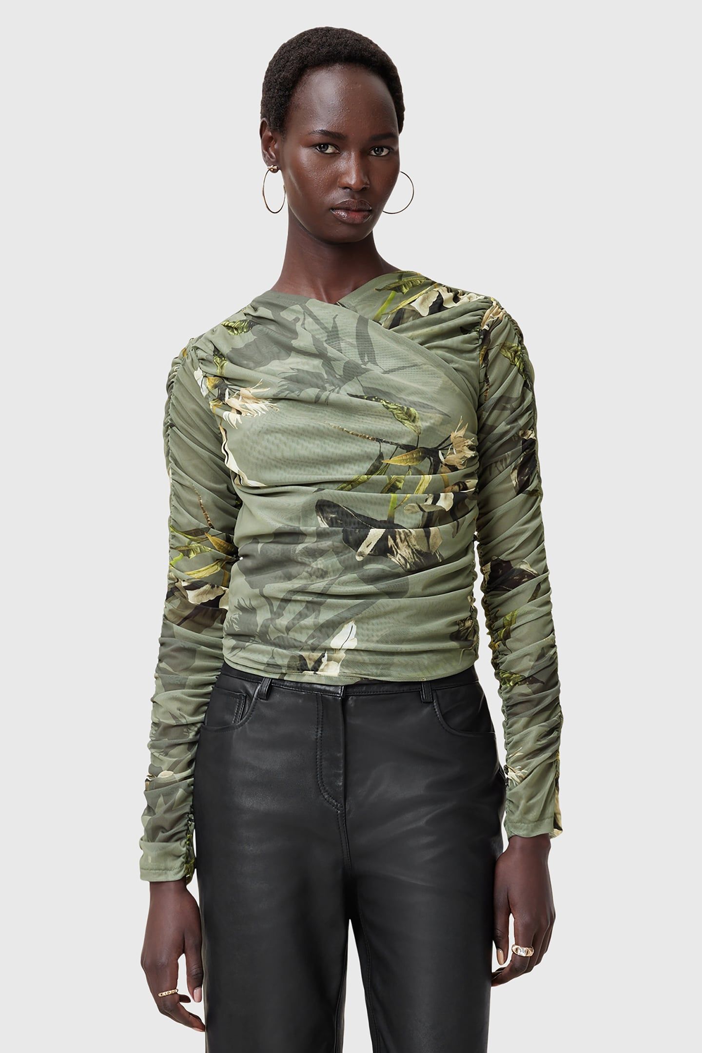 HANAKO MESH TOP EMERGE OLIVE GREEN 1