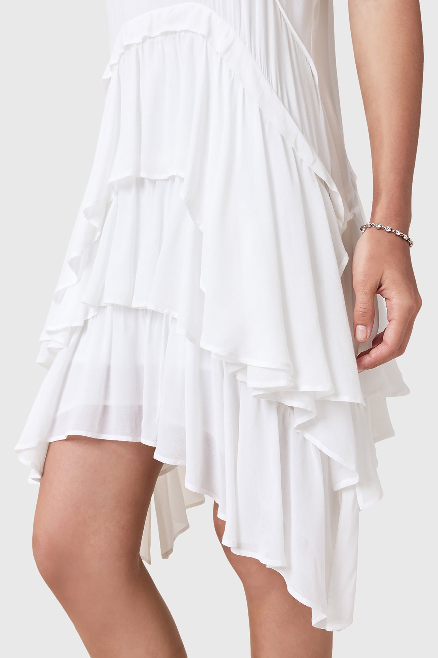 CAVARLY MINI DRESS OPTIC WHITE 9