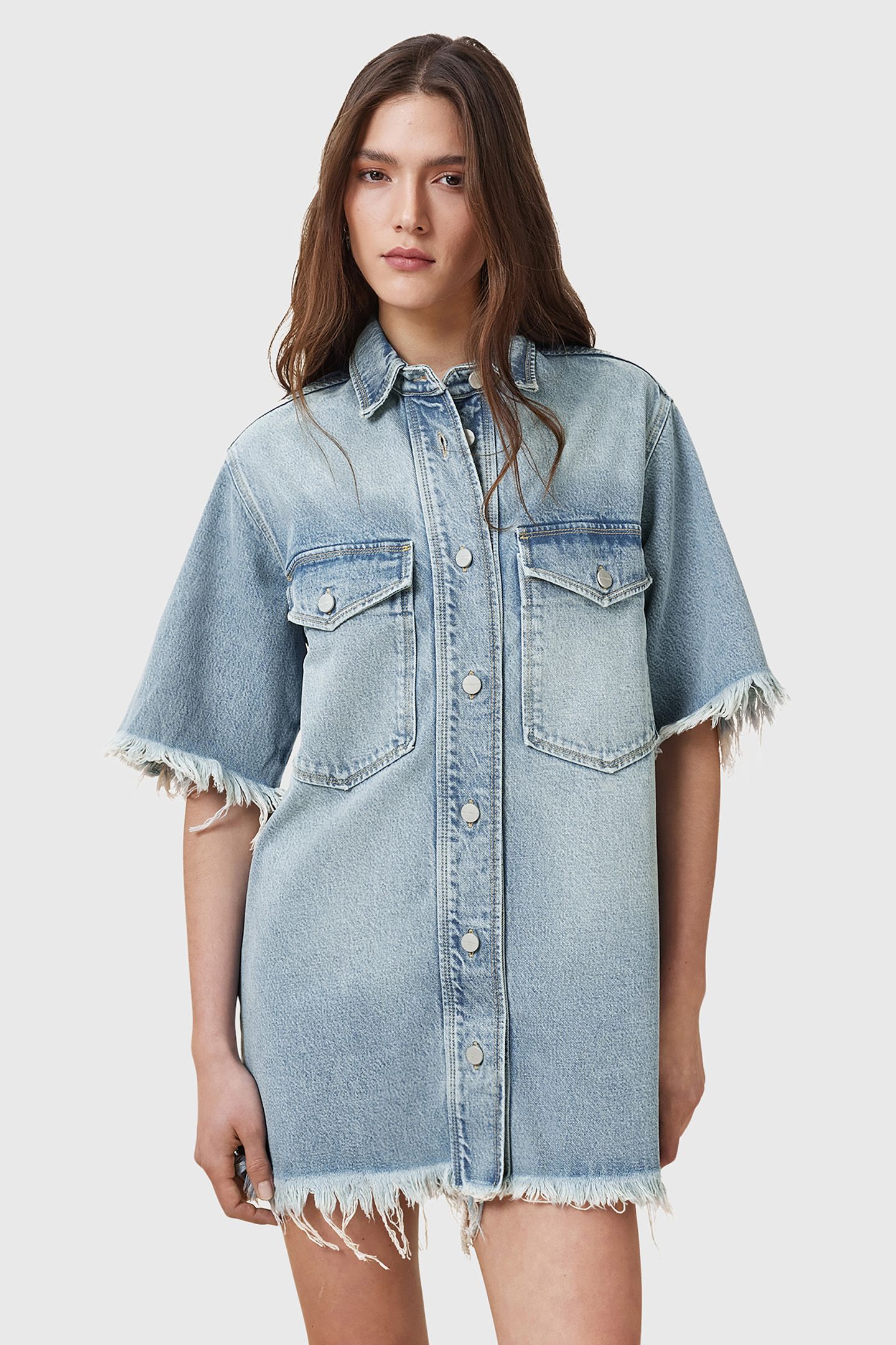 FAYE SS DENIM DRESS LIGHT INDIGO 5