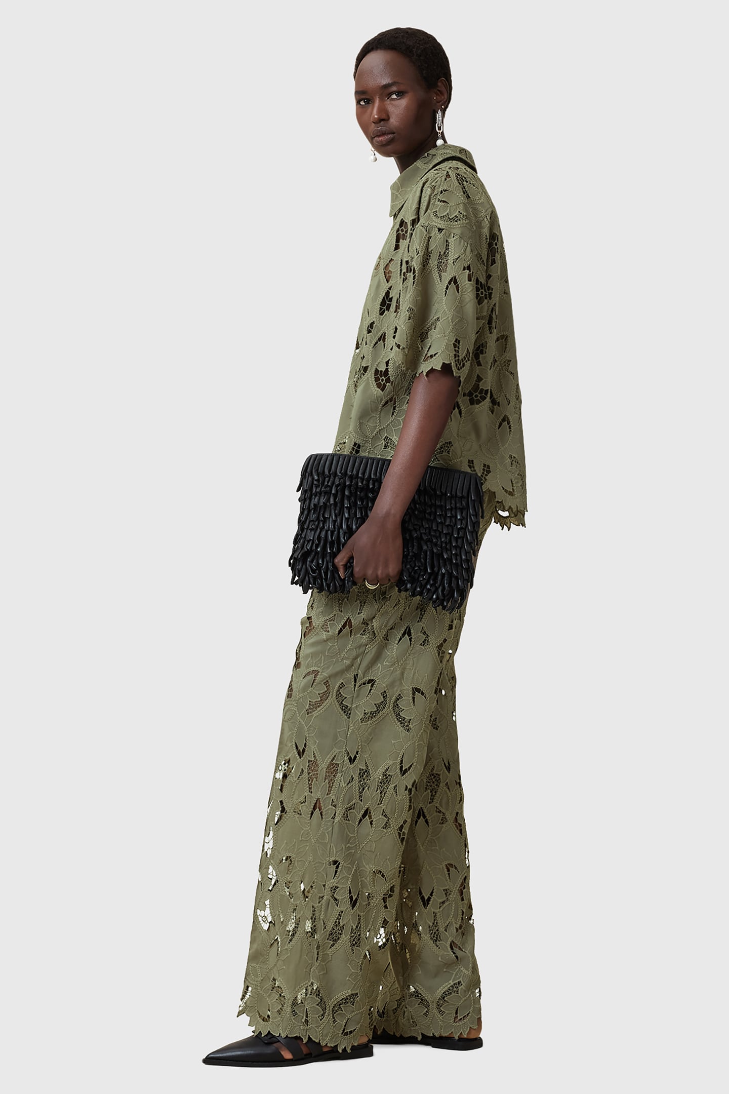 CHARLI EMB TROUSER MERMAID GREEN 6