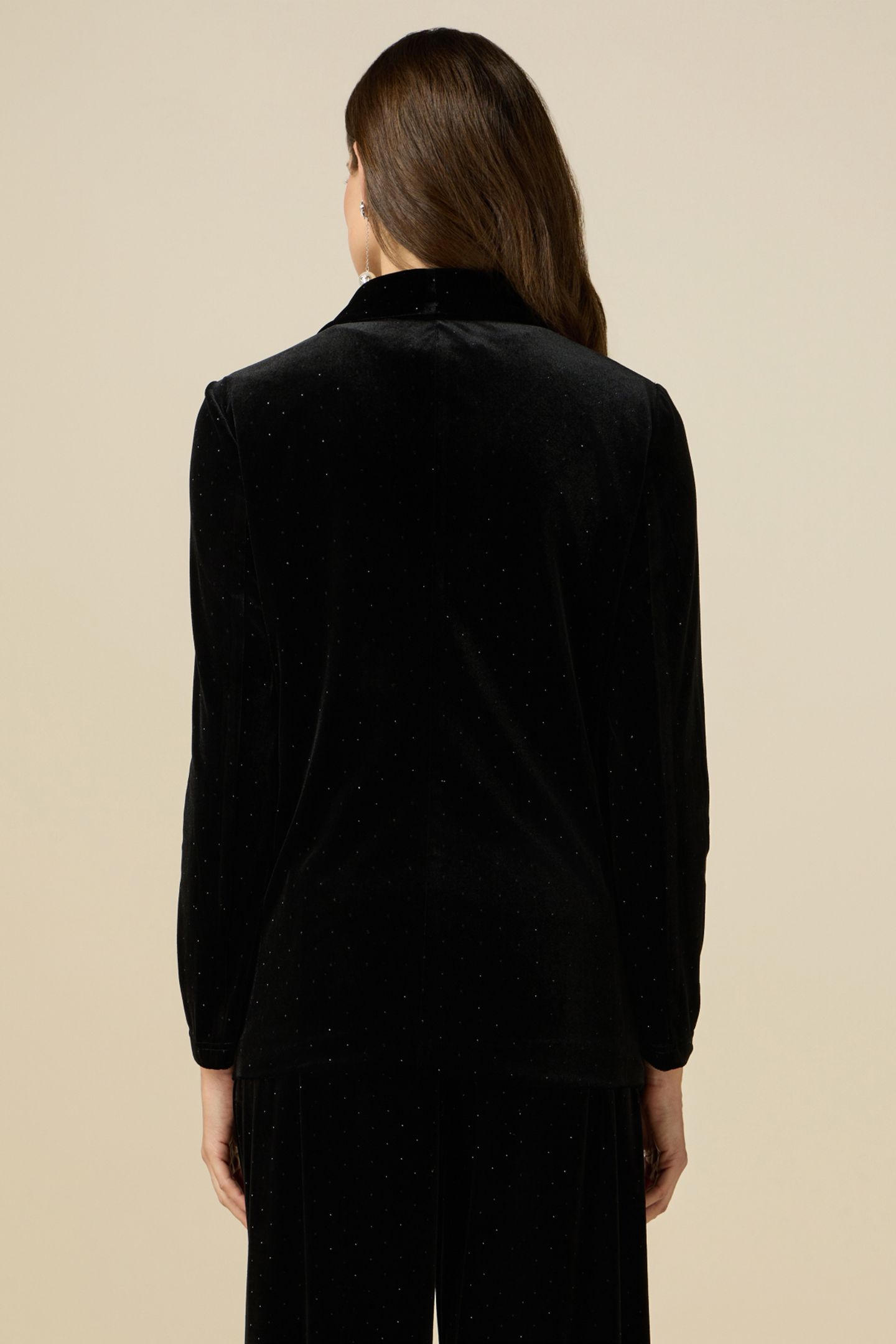 VELVET BLAZER WITH CRYSTALS BLACK 2
