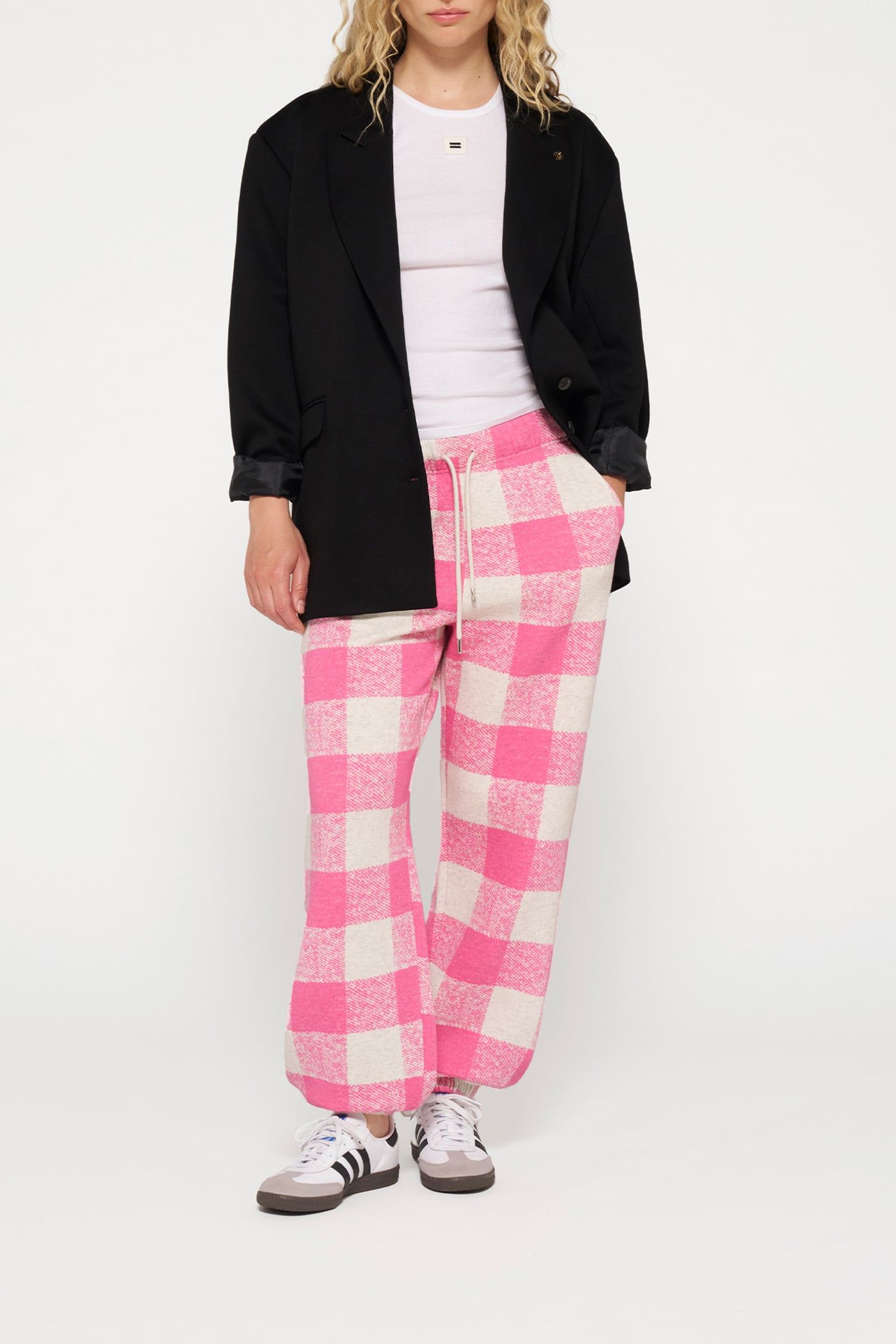 BAR JOGGER FOAM CHECK BRIGHT PINK 2