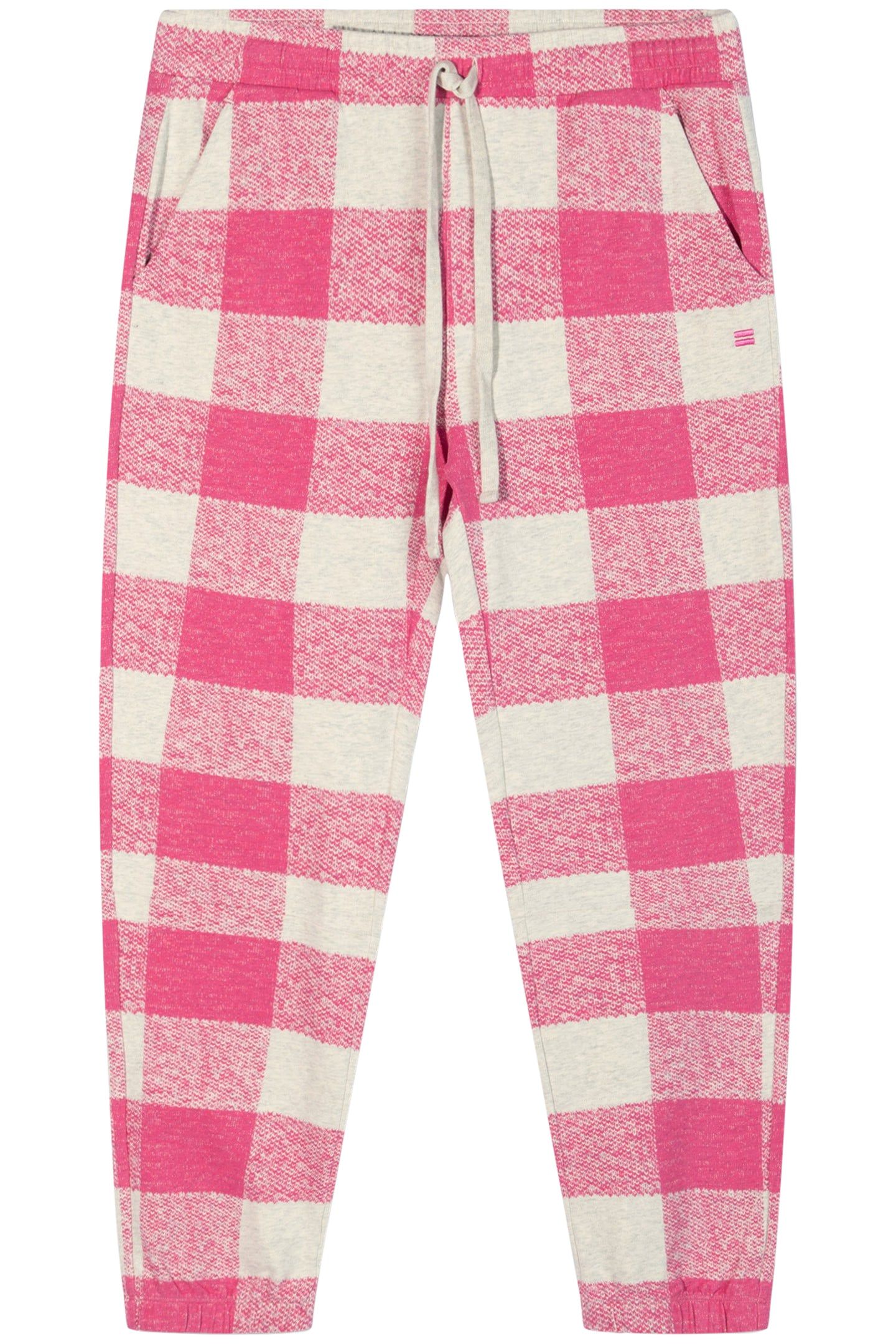 CROPPED JOGGER CHECK BRIGHT PINK 4