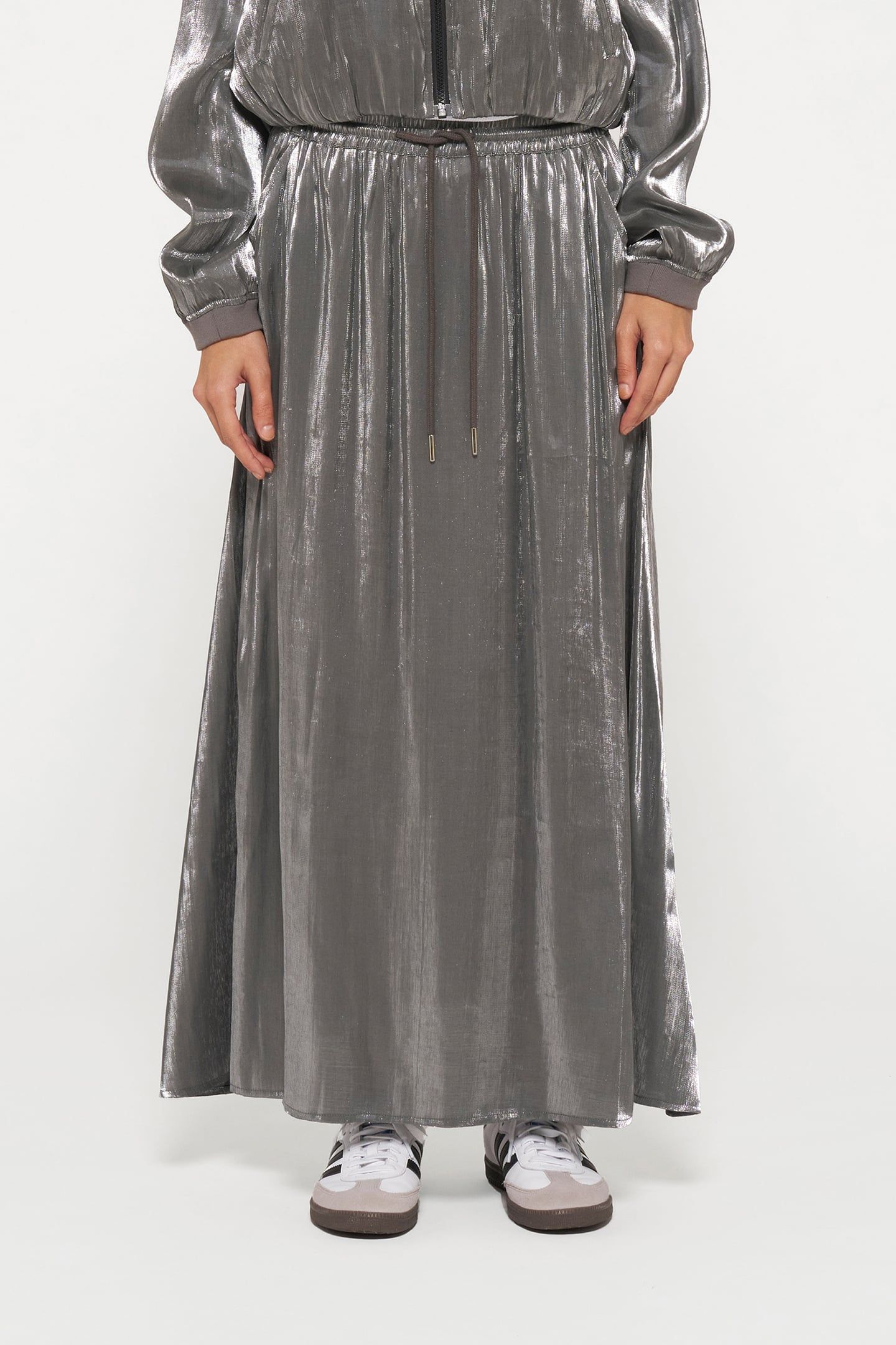 SHINY SKIRT SILVER 1