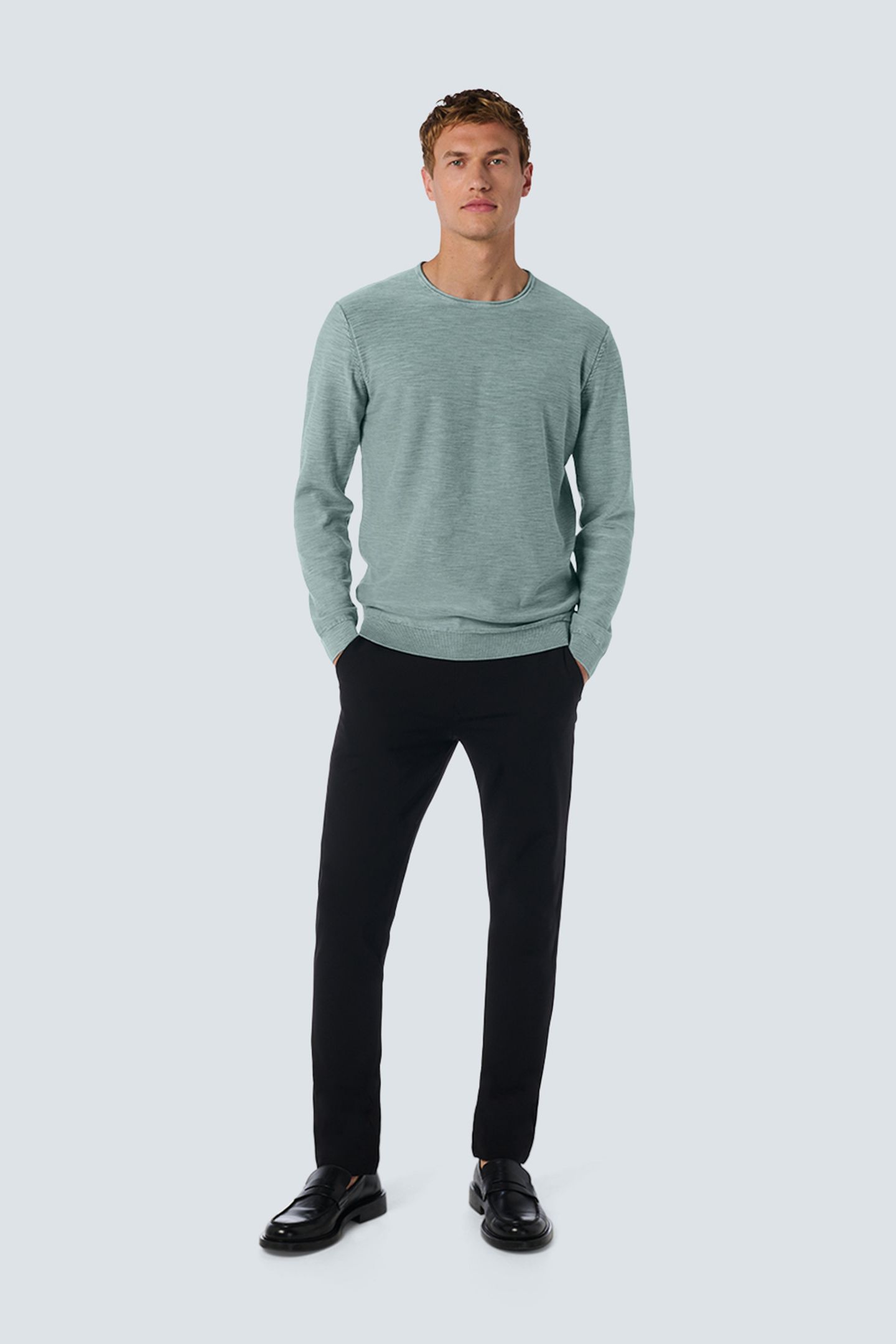 PULLOVER CREWNECK GARMENT DYED + STONE WASHED CLOUD 3