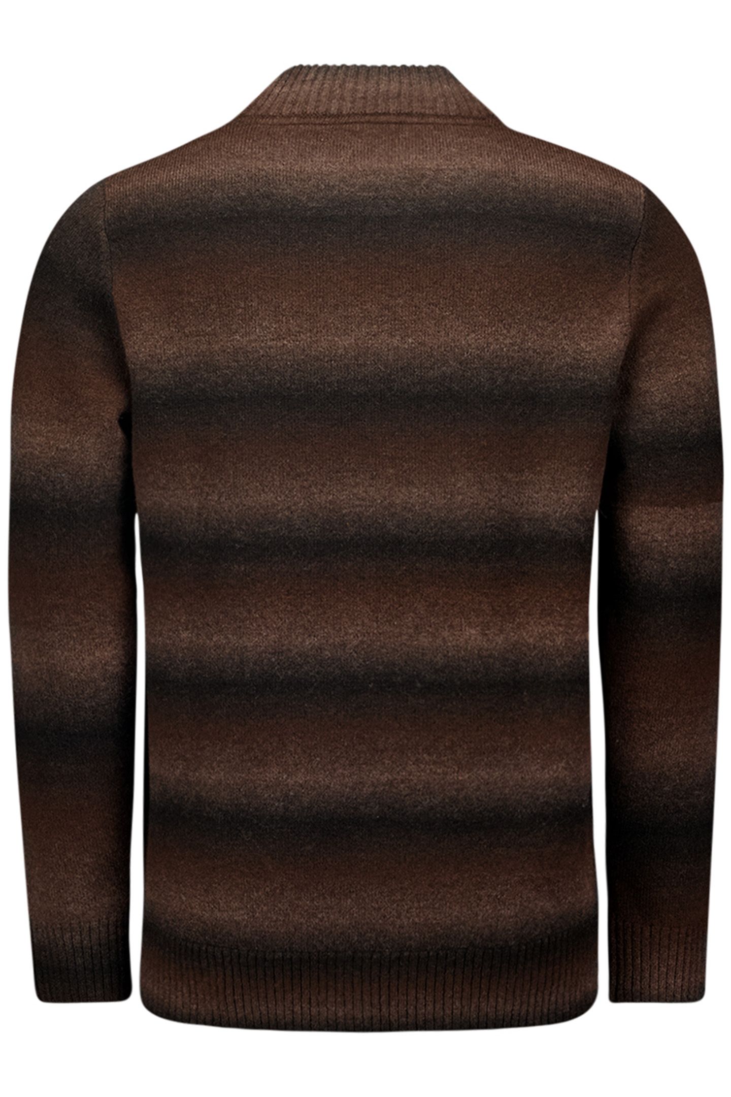 PULLOVER CREWNECK DEGRADE STRIPES WITH WOOL BROWN 2