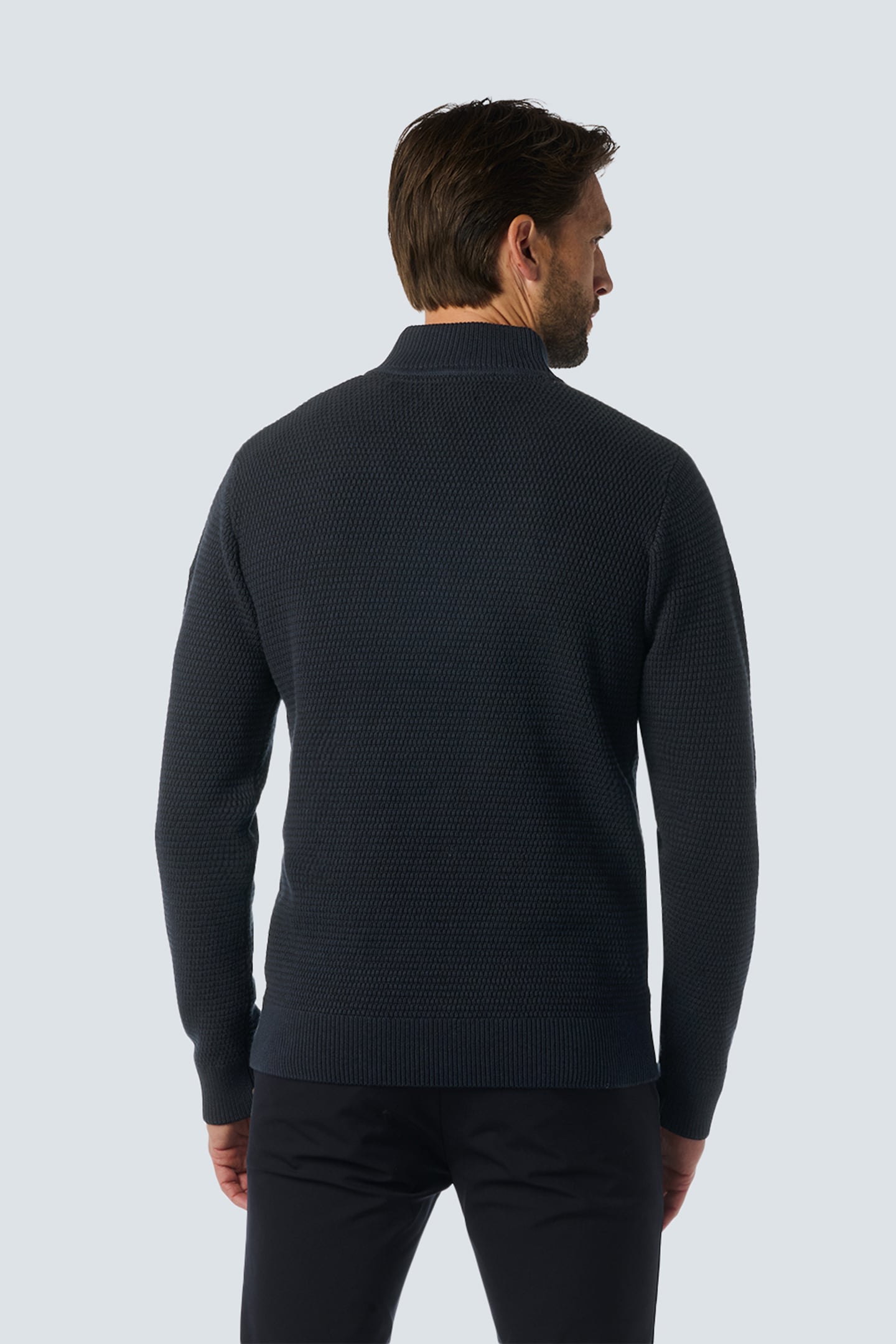 PULLOVER HALF ZIPPER 2 COLOURED MELANGE NIGHT 2
