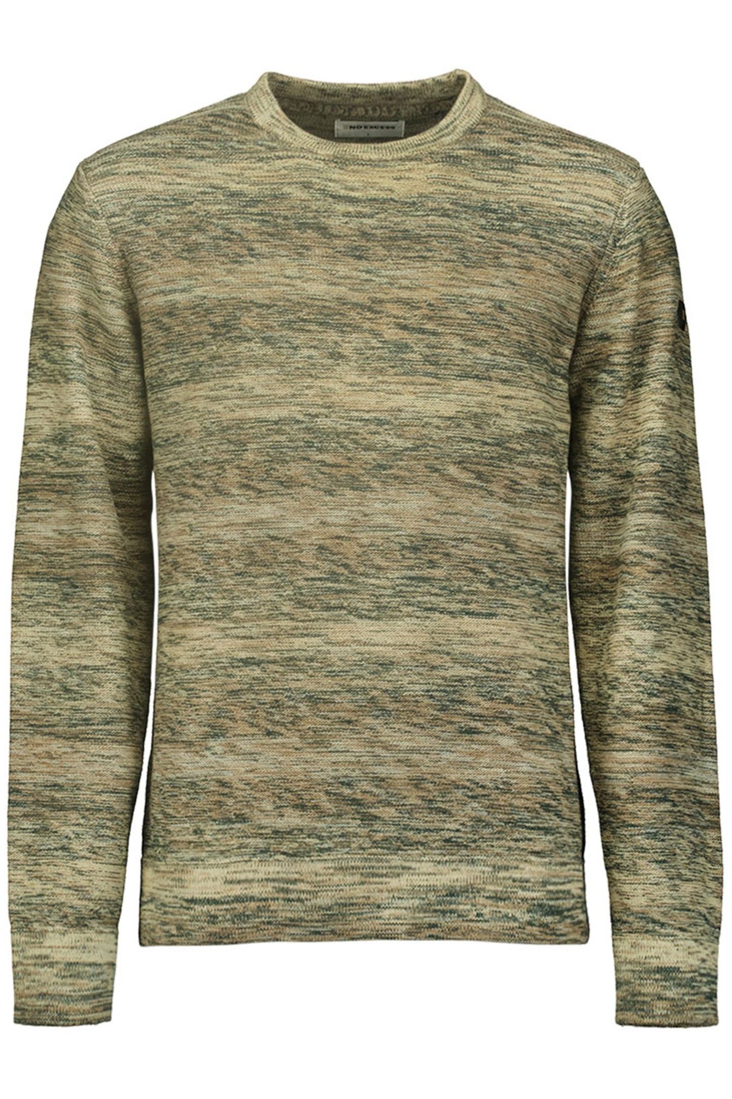 PULLOVER CREWNECK CABLE JACQUARD DEGRADE COLOURS SMOKE 1