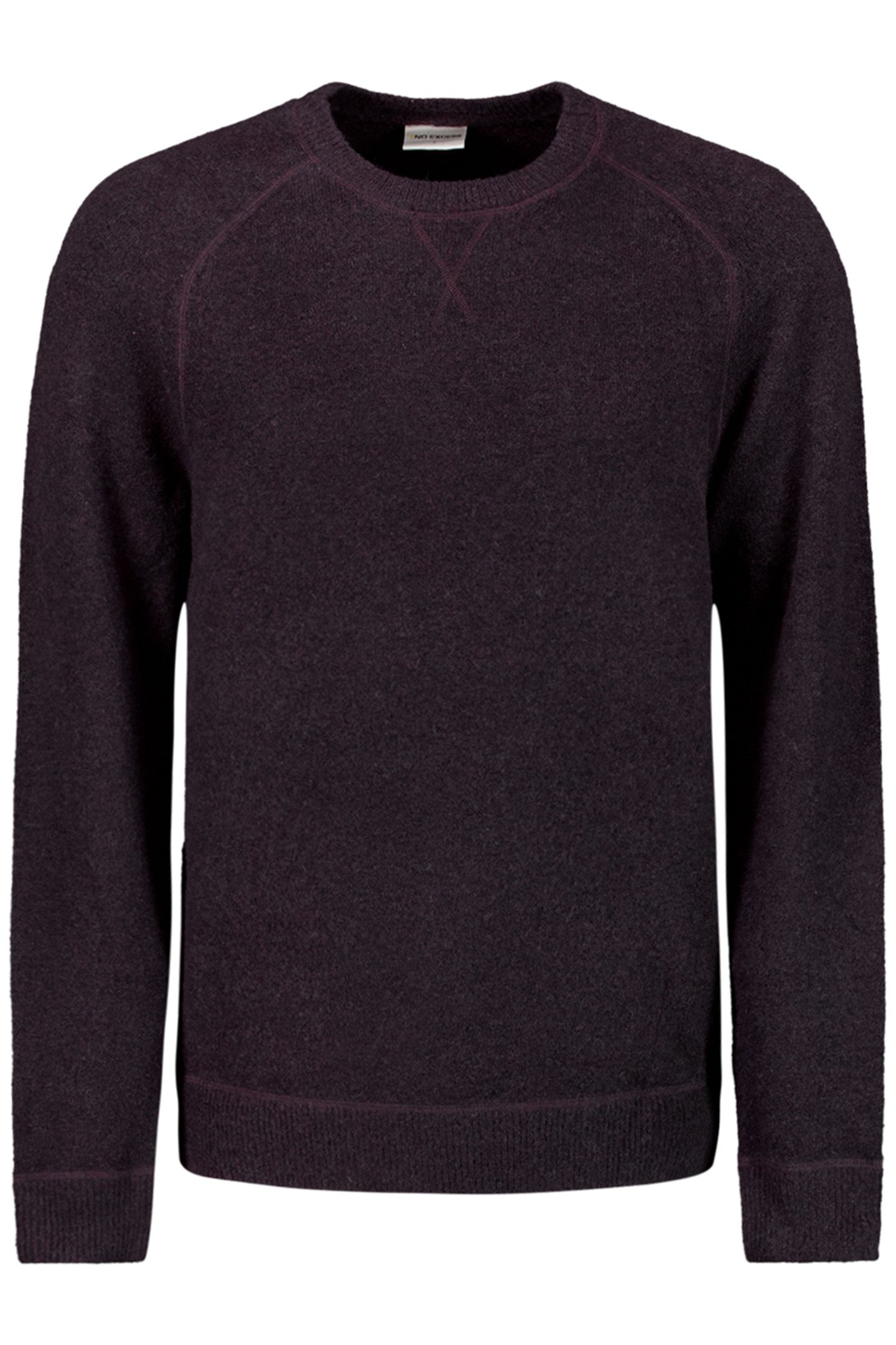 PULLOVER CREWNECK MELANGE WITH WOOL AUBERGINE 4