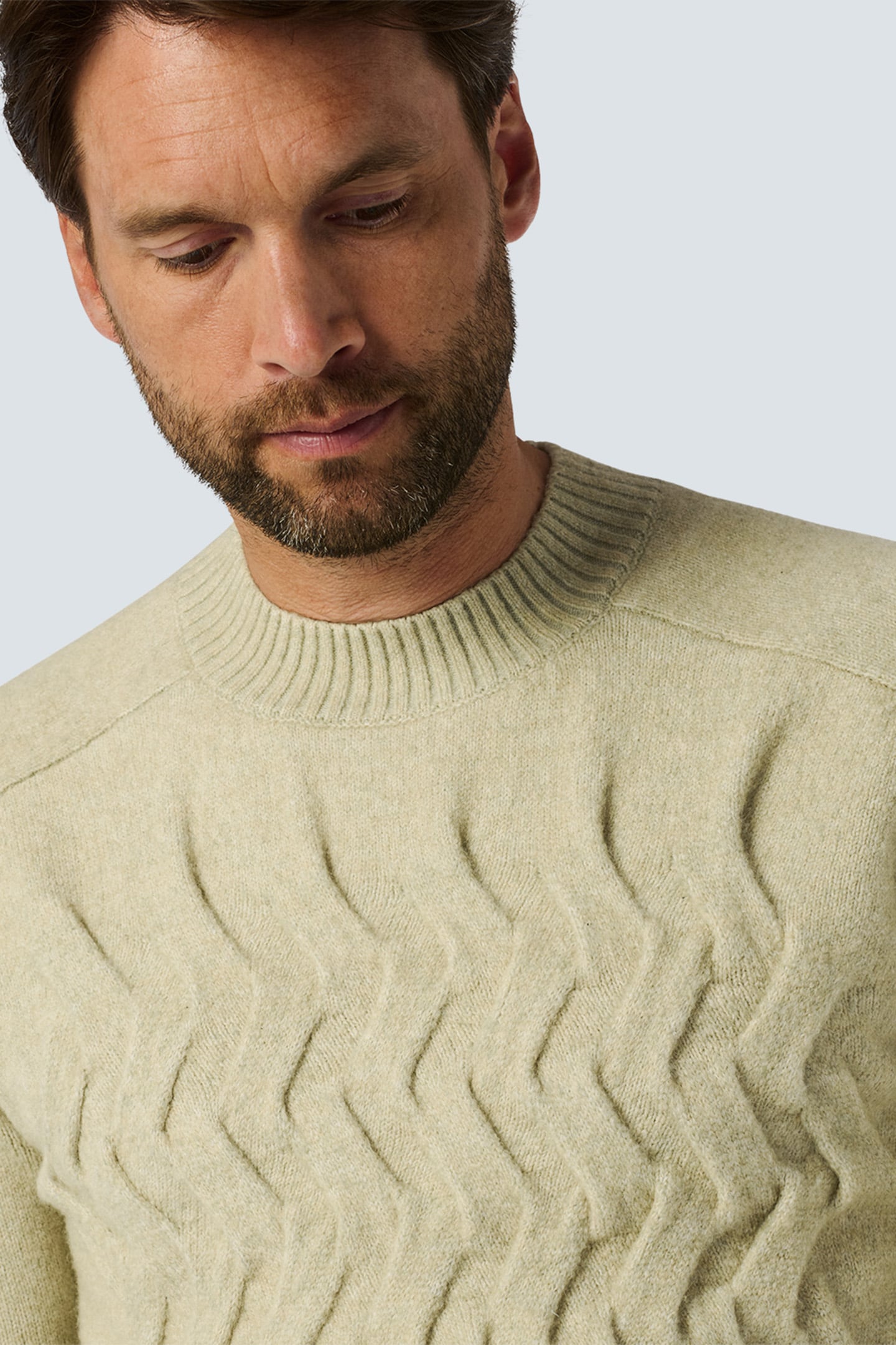 PULLOVER CREWNECK 2 COLOURED JACQUARD WITH WOOL CEMENT 6