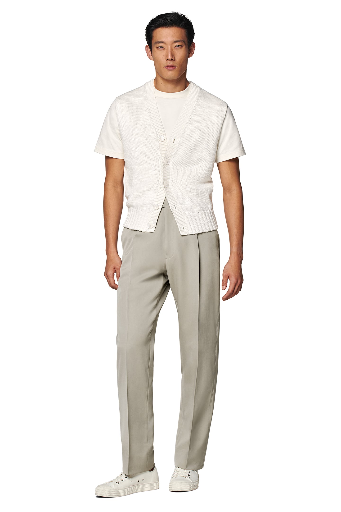 SLEEVELESS CARDIGAN OFF WHITE OFF-WHITE 2