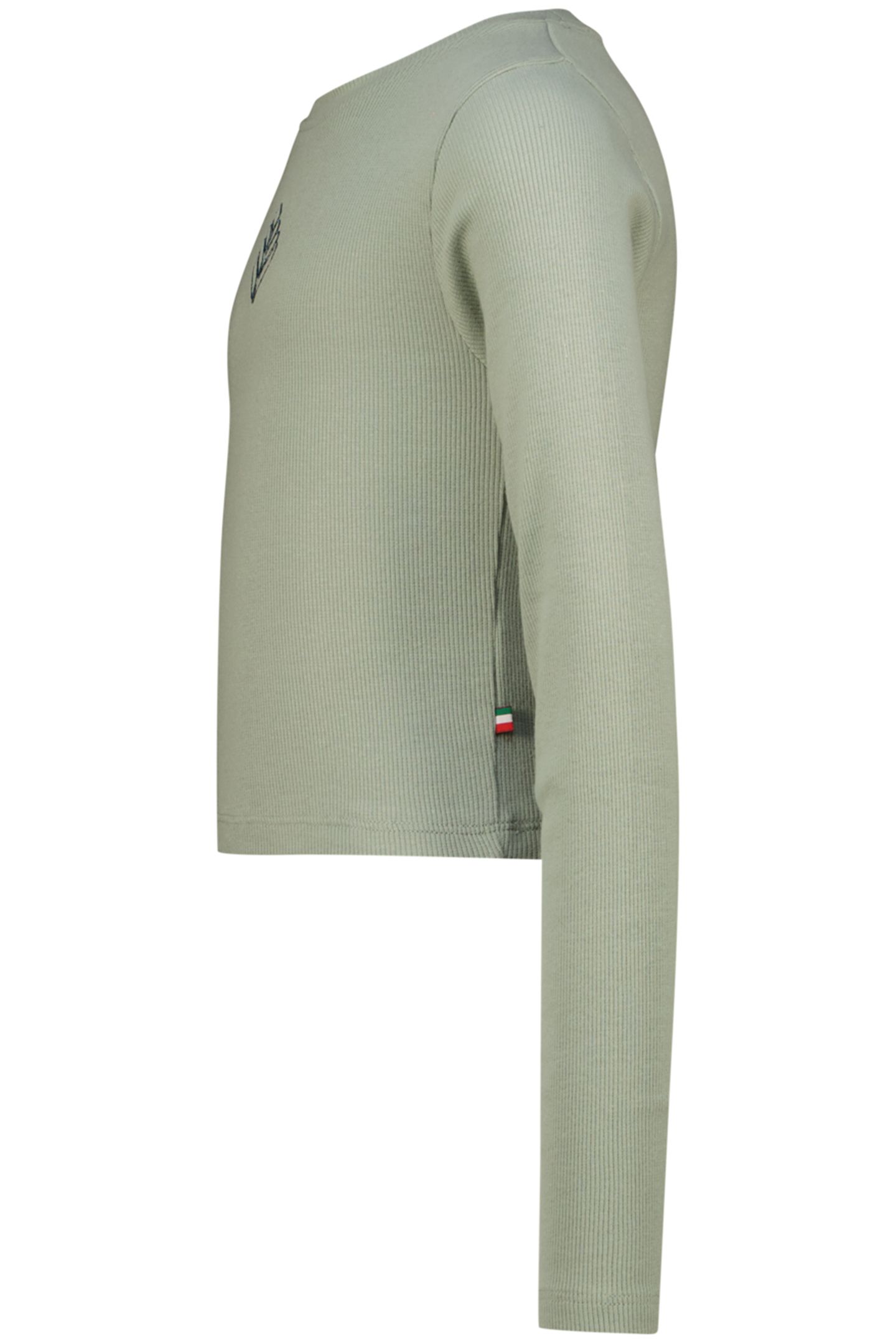 GIRLS G-BASIC-CROP RIB LONGSLEEVE SINGLET JADE GREEN 3