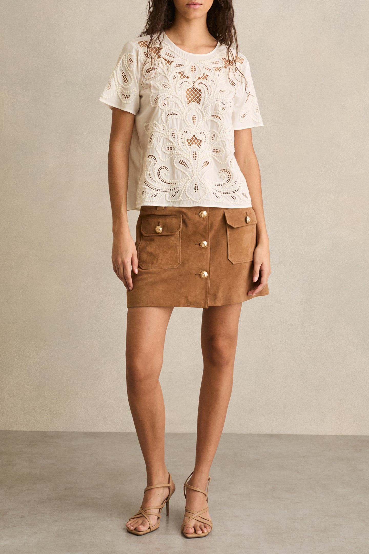 FLORAL CUT OUT TOP IVORY 3