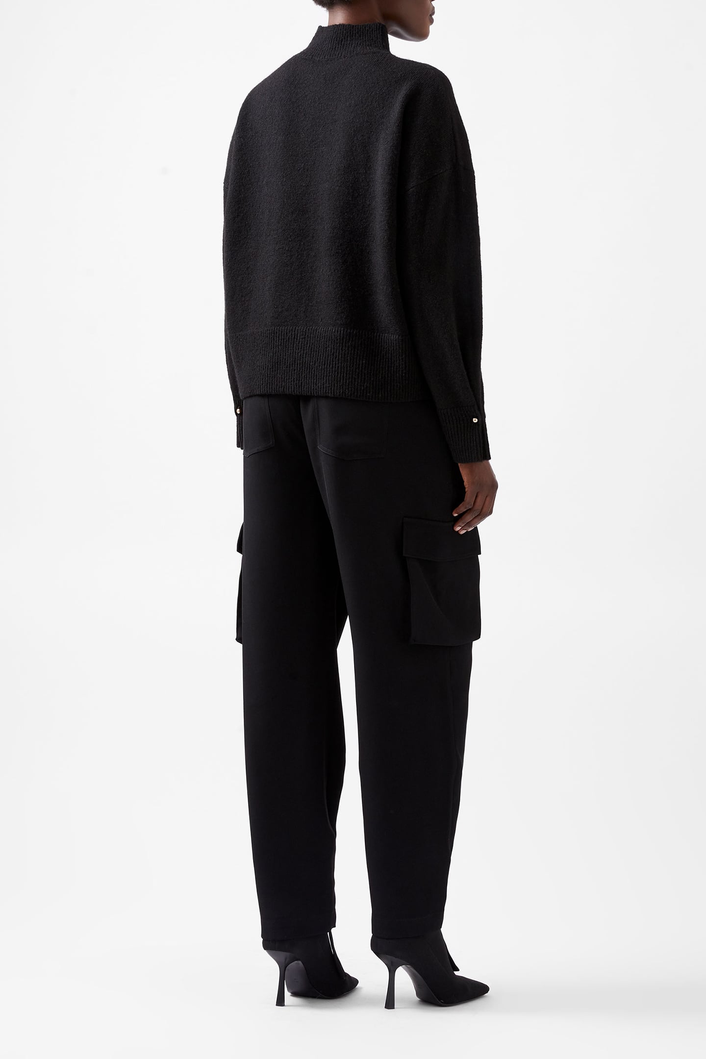 KEZIA PEARL CUFF DETAIL JUMPER BLACKOUT 2