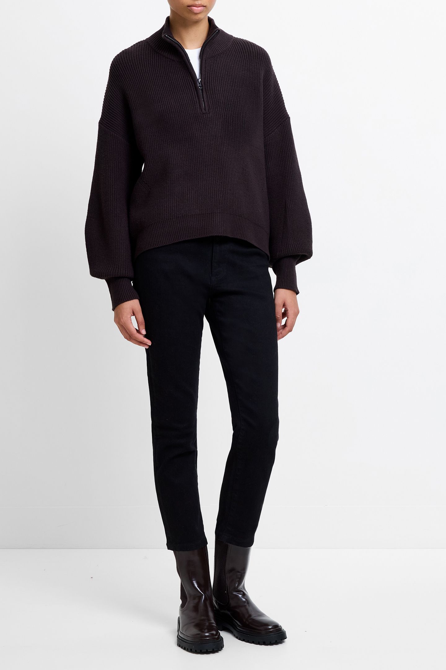BABYSOFT HALF ZIP JUMPER CHOCOLATE GANACHE 3