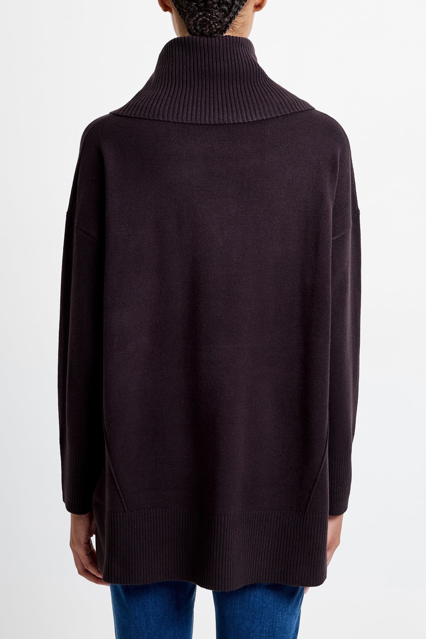 BABYSOFT RIBBED COWL NECK JUMPER CHOCOLATE GANACHE 2