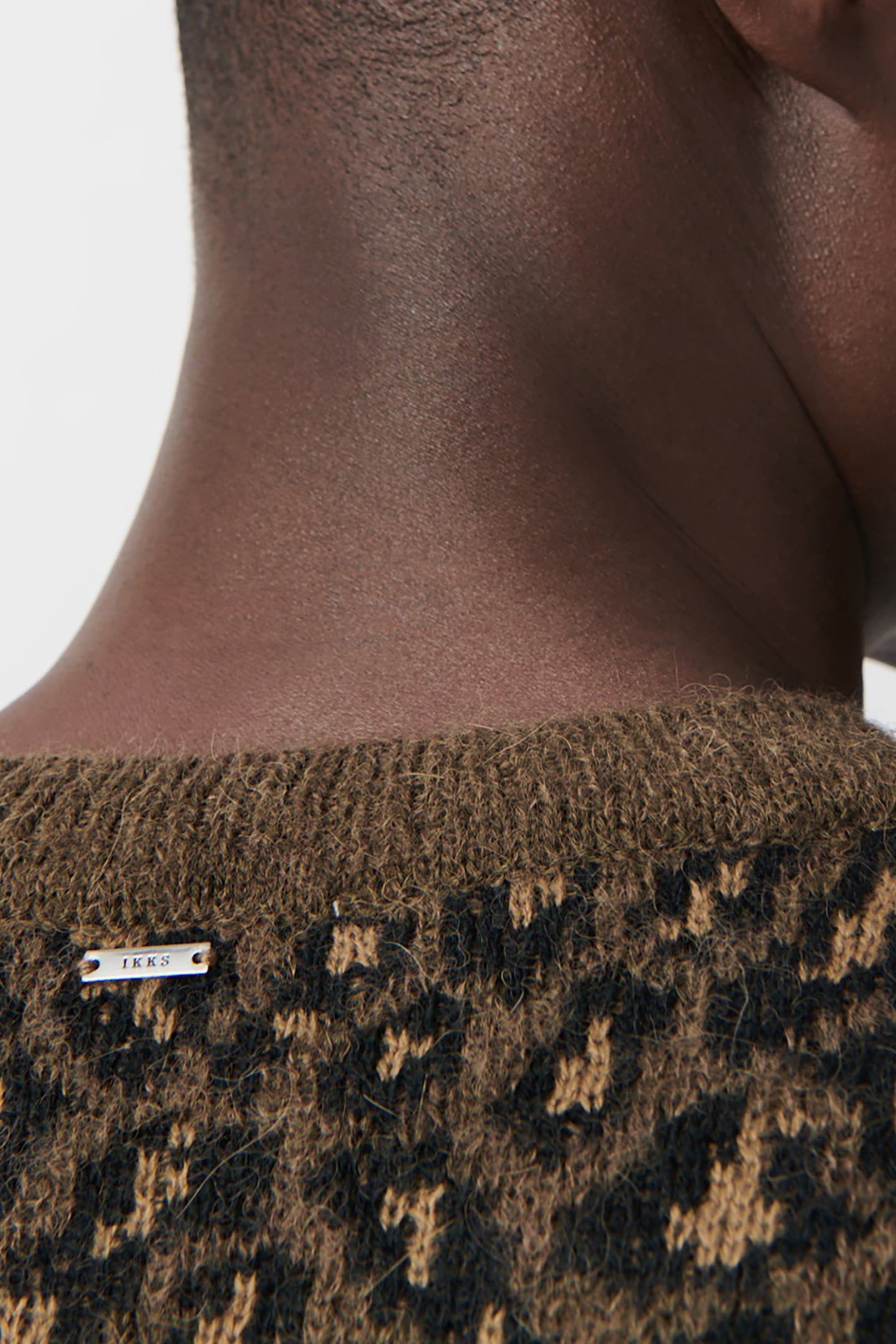 BEIGE KNIT LEOPARD JACQUARD SWEATER BEIGE 7