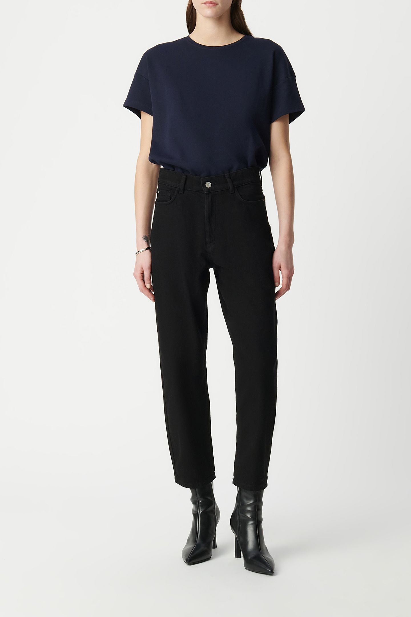 7/8TH STRAIGHT BLACK JEANS BLACK 4