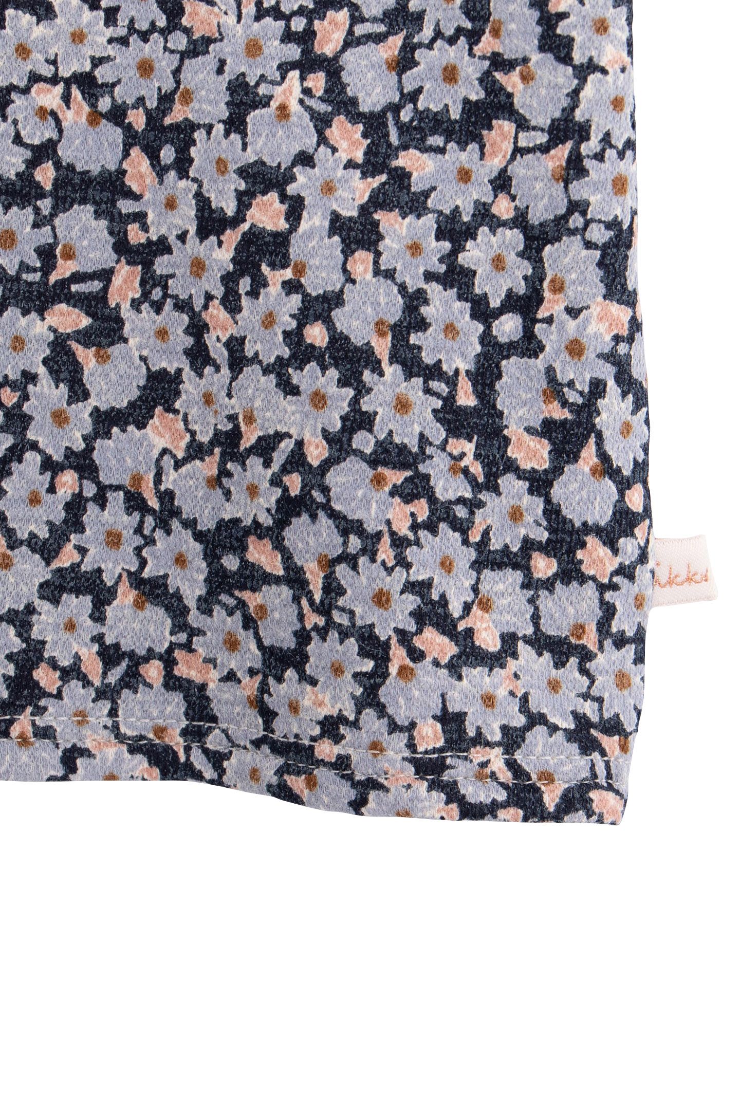 BABY GIRL'S BLUE ORGANIC COTTON DRESS WITH LAVENDER PRINT 4
