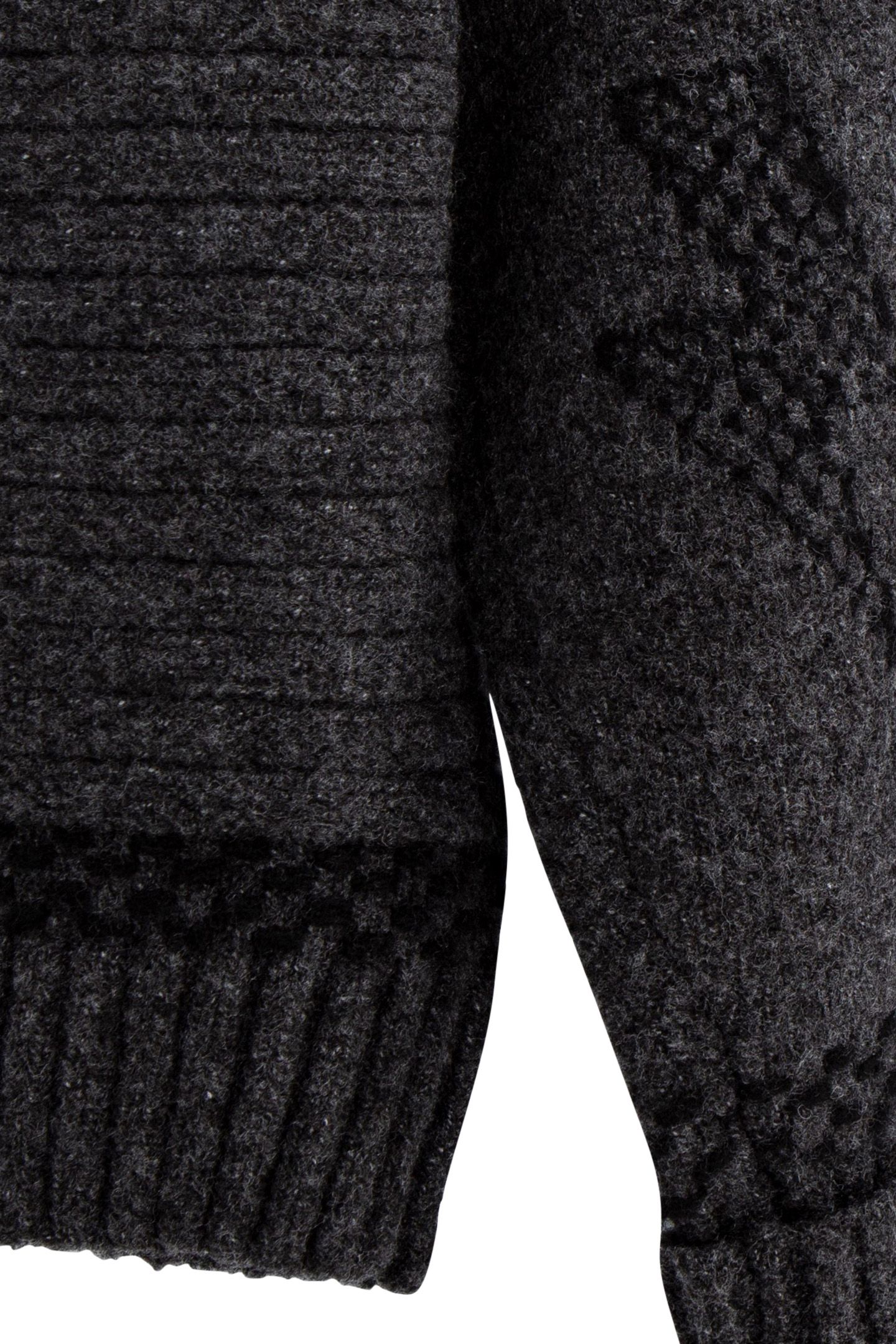 BOY'S GREY LIGHTNING, CHECKERBOARD INTARSIA KNIT CARDIGAN 5