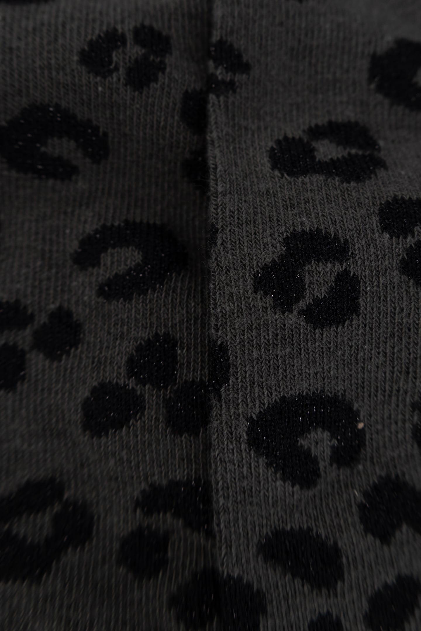 KHAKI LEOPARD PRINT KNITTED TIGHTS LUREX GIRL 6