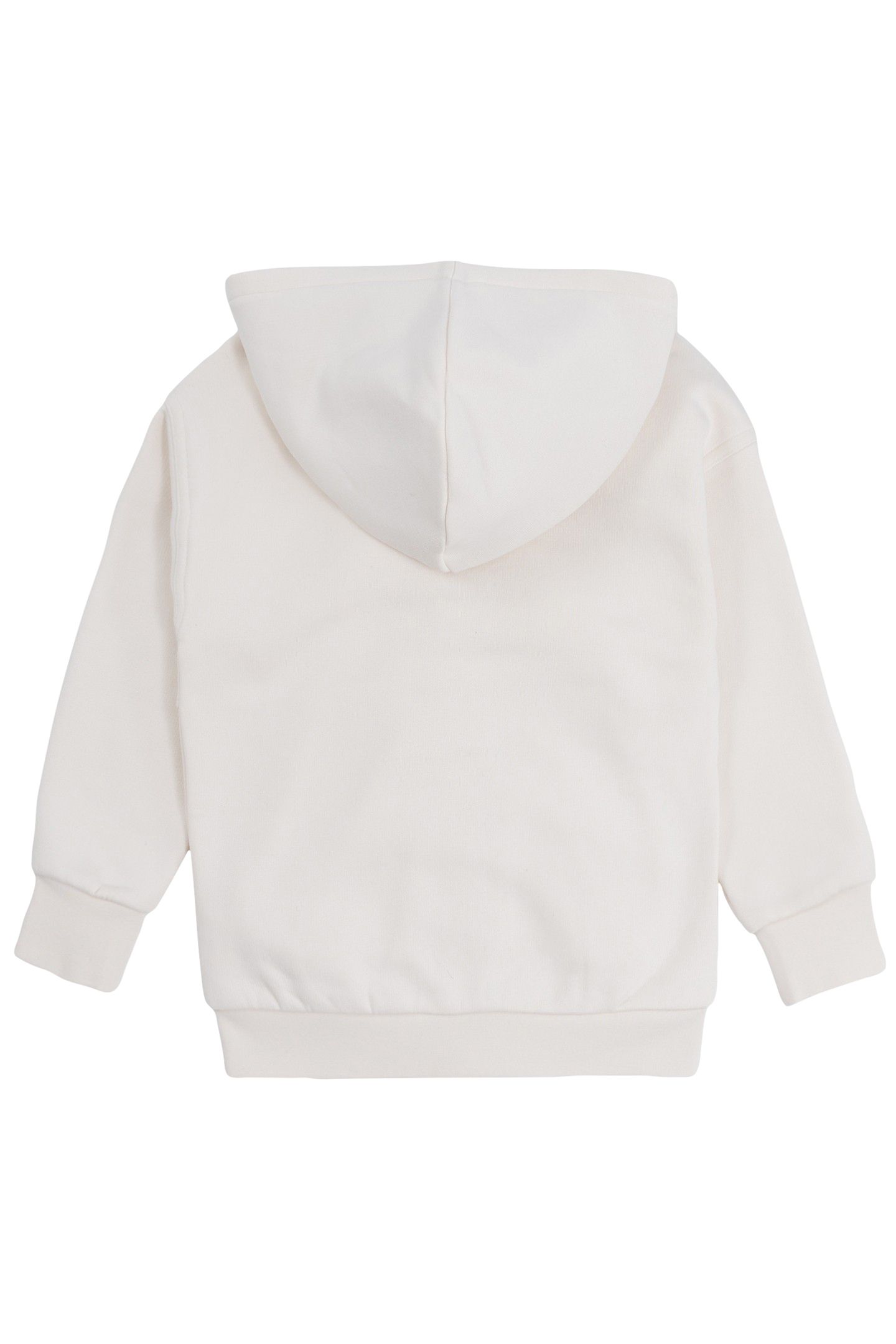 BOY'S ZIPPED ECRU CARDIGAN WITH GREY DETAILS 2